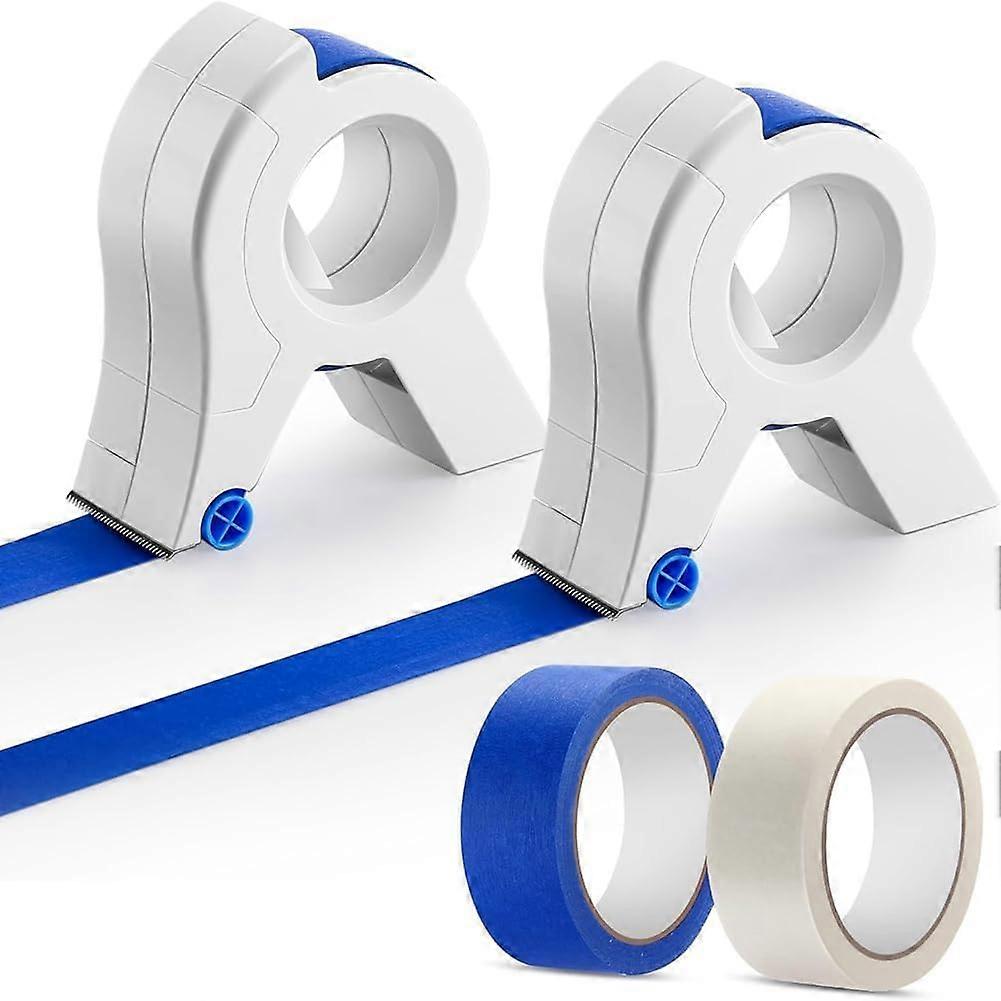 Tape Dispenser Model 500454398 Masking Tape Applicator And Sharp Cutter 2 Pack Plastic Manual Fits 1.4in X 22yd Tape DIY