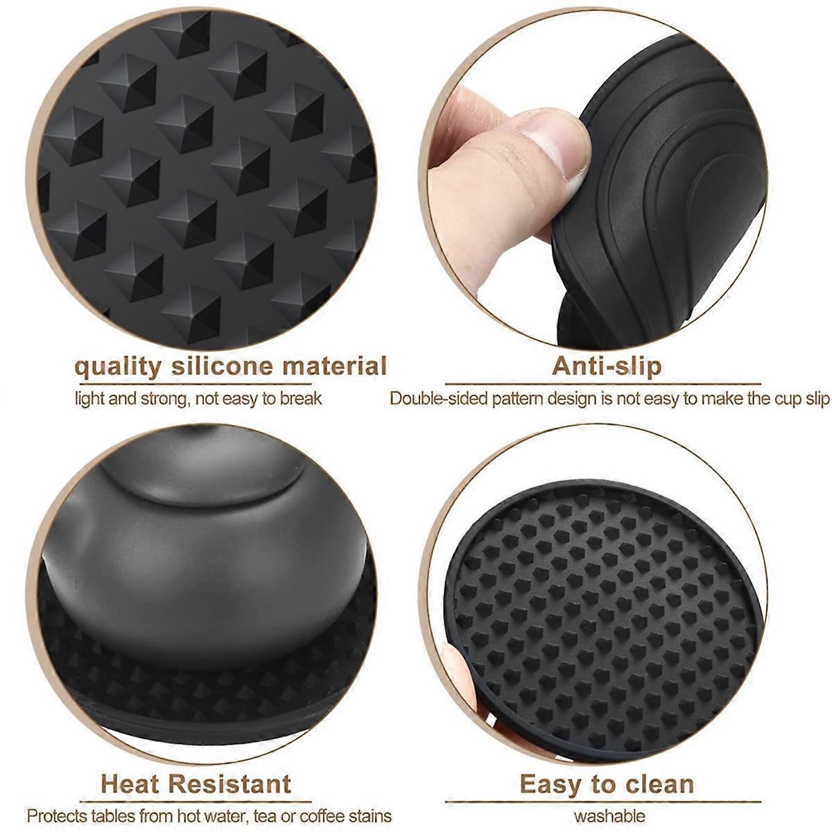 36Pcs Silicone Coasters for Drinks Non Slip Silicone Drink Coasters Cold Hot Heat for Table Tabletop