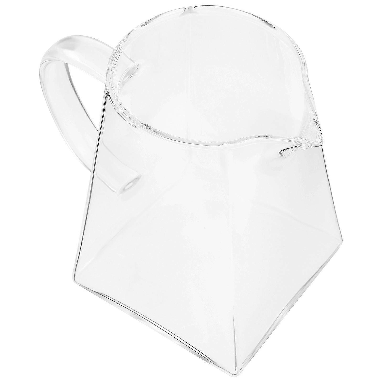Transparent Glass Teapot for Office Use 2Pcs Square Tea Dispenser with Handle