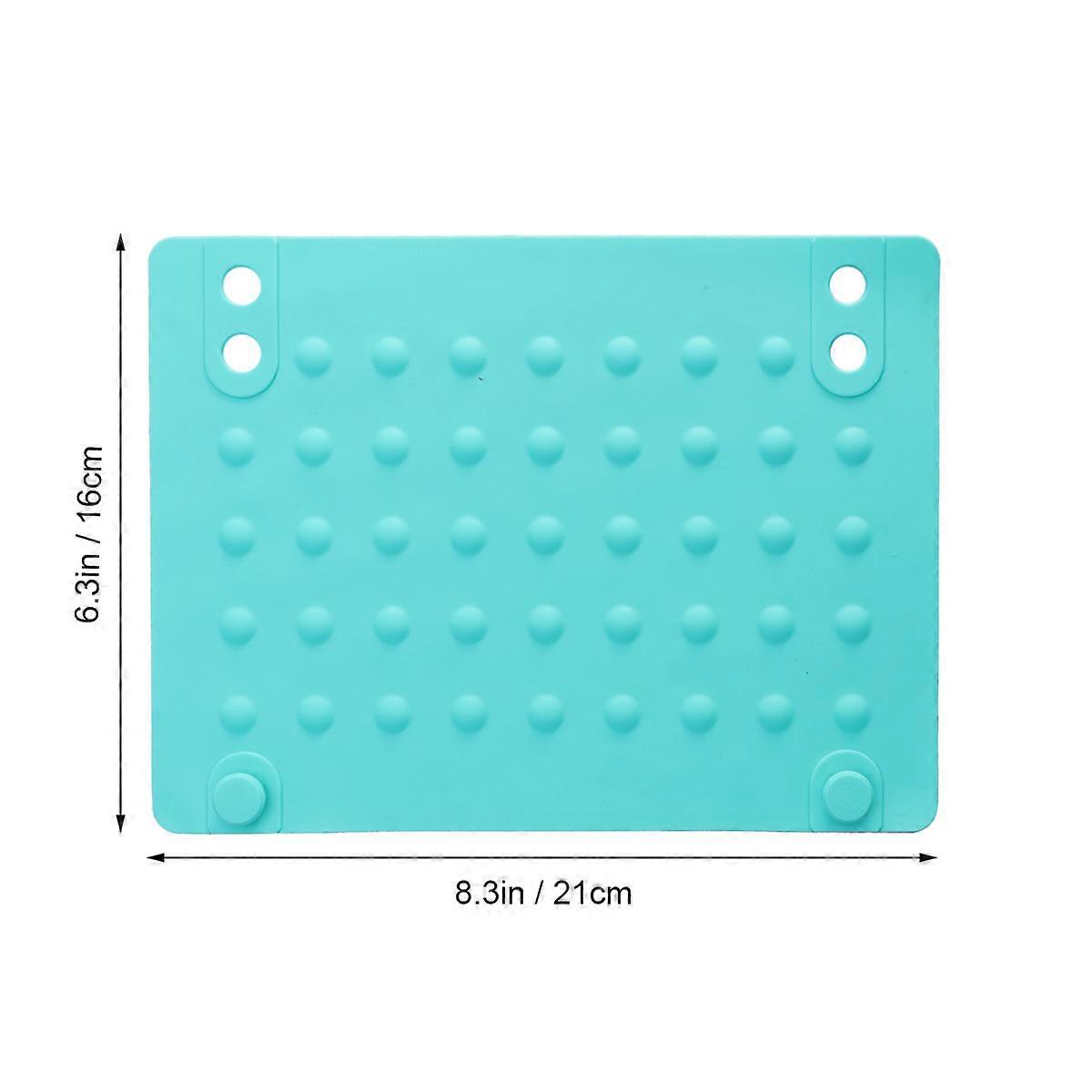 Heat Resistant Silicone Insulation Mat Non-slip Storage Pad For Hair Tools In Sky-Blue 1Pack