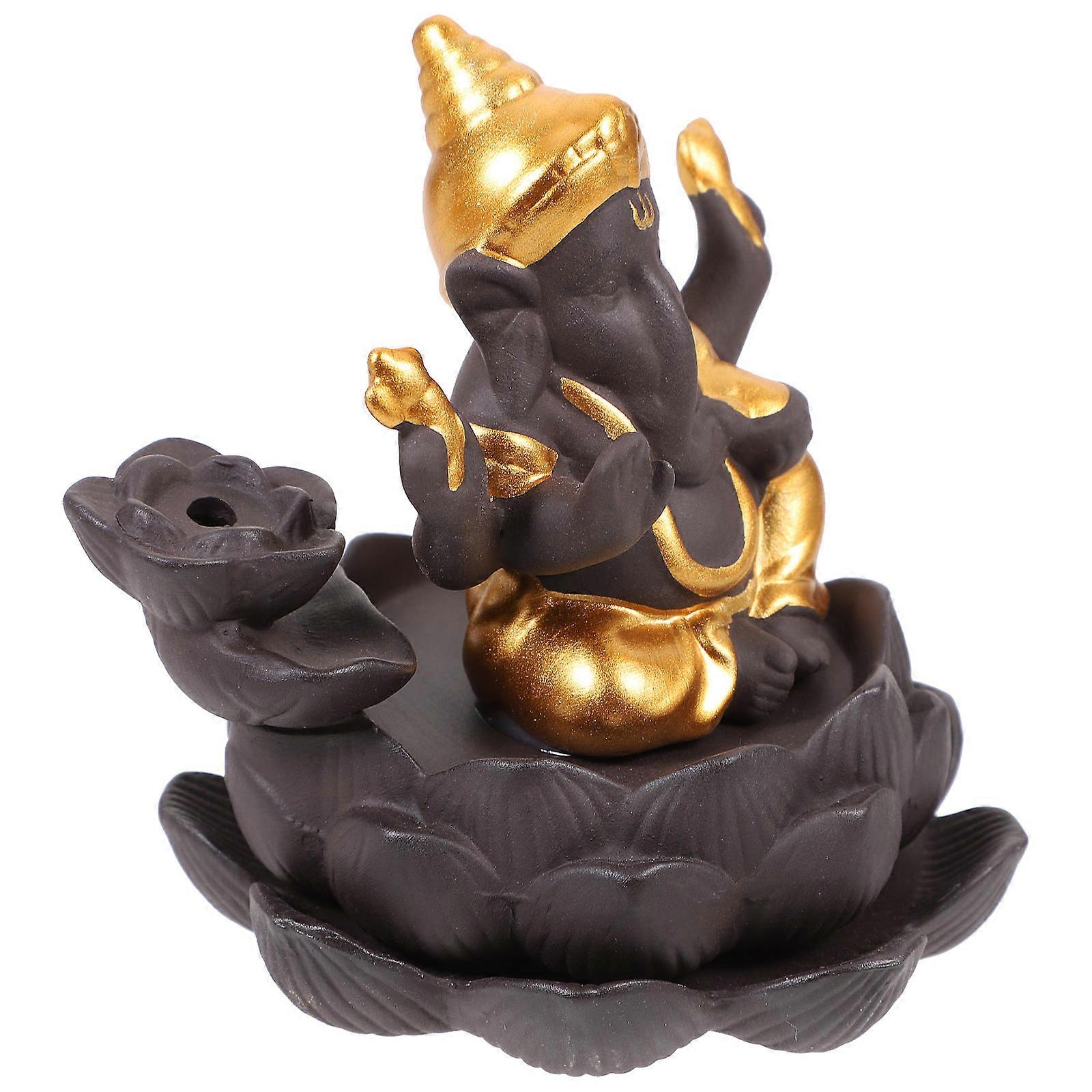 Censer Incense Holder for Meditation Use Golden Burner