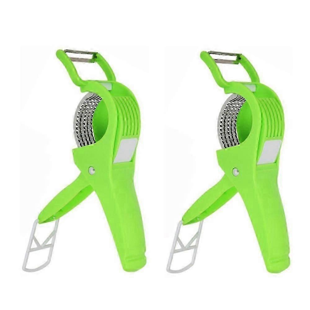 2pcs Multi Cutter With Peeler For Vegetable And Fruit Extra Sharp Stainless Steel , Household Multiple-Function Fruit And Vegetable Peeler