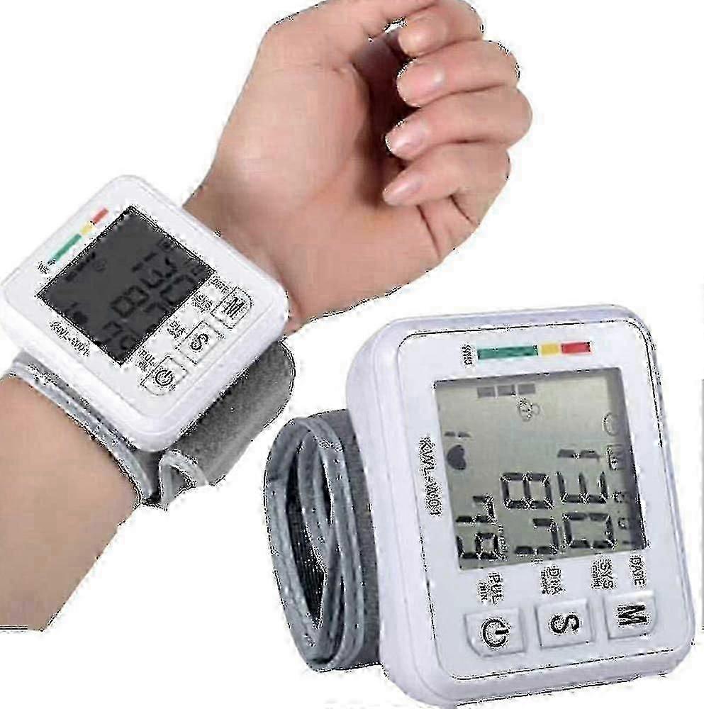 Automatic Blood Pressure Monitor with Irregular Heartbeat Detection, Adjustable Wrist Cuff, and Portable Case