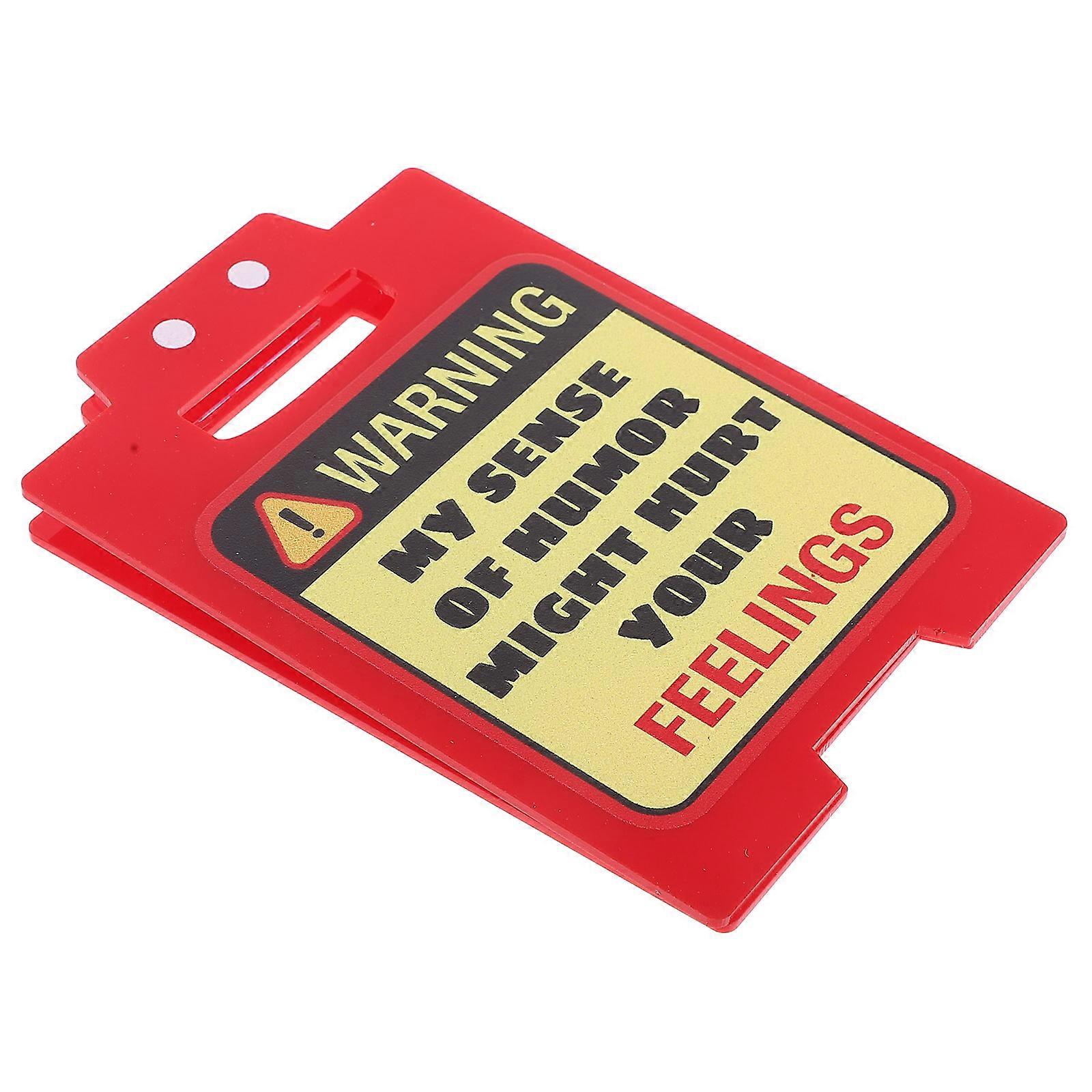 Desk Sign For Coworker Funny Decorative Sign For Home Offices Red Acrylic Material 1Pack