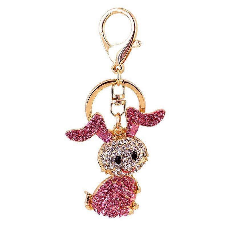 Adorable All Rhinestone Bunny Keychain #5