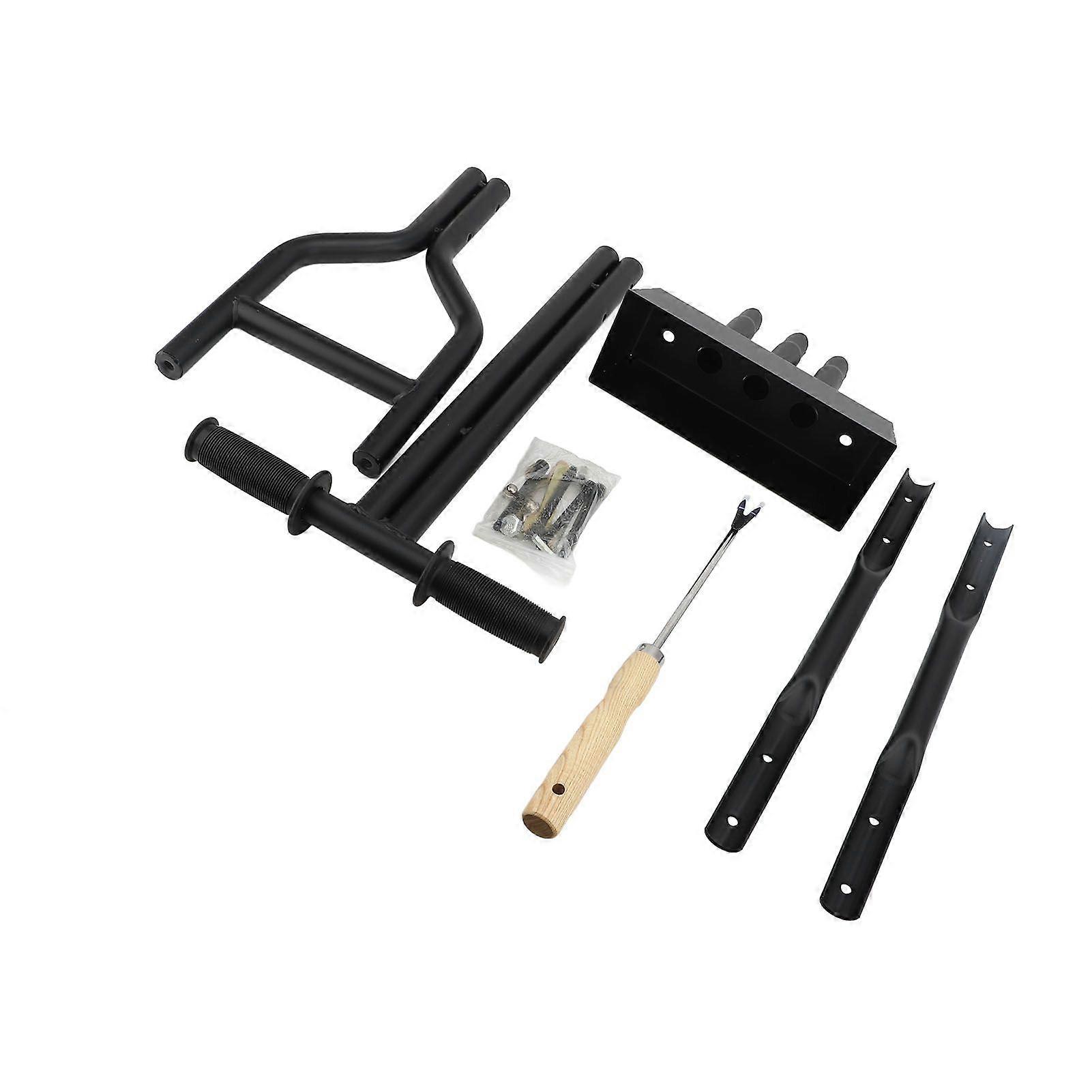 Lawn Aerator Black Metal High Efficiency Manual Lawn Coring Aerator for Garden Yard
