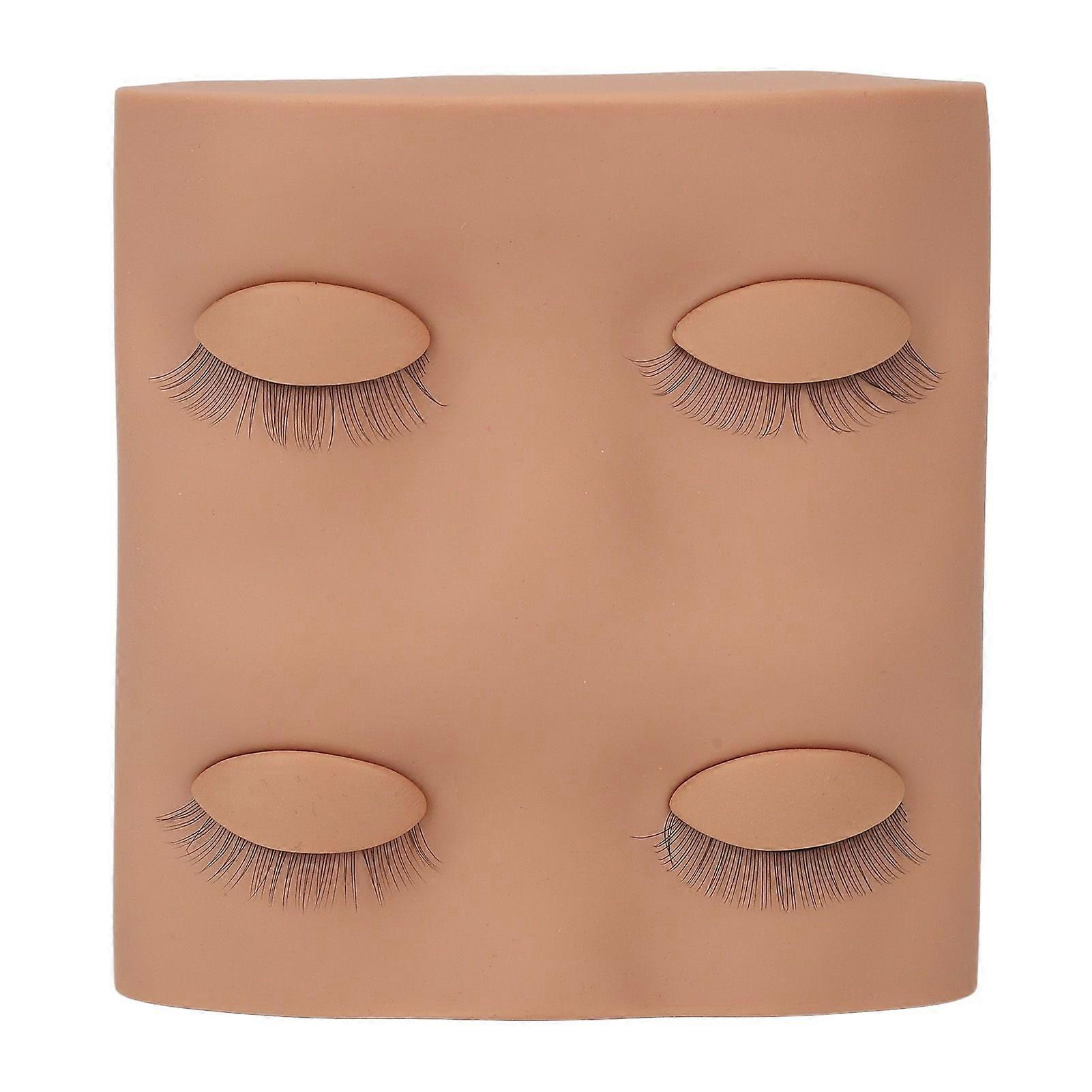 False Eyelashes Extension Practice Mannequin Head with Removable Eyelids for Makeup Training Skin Color