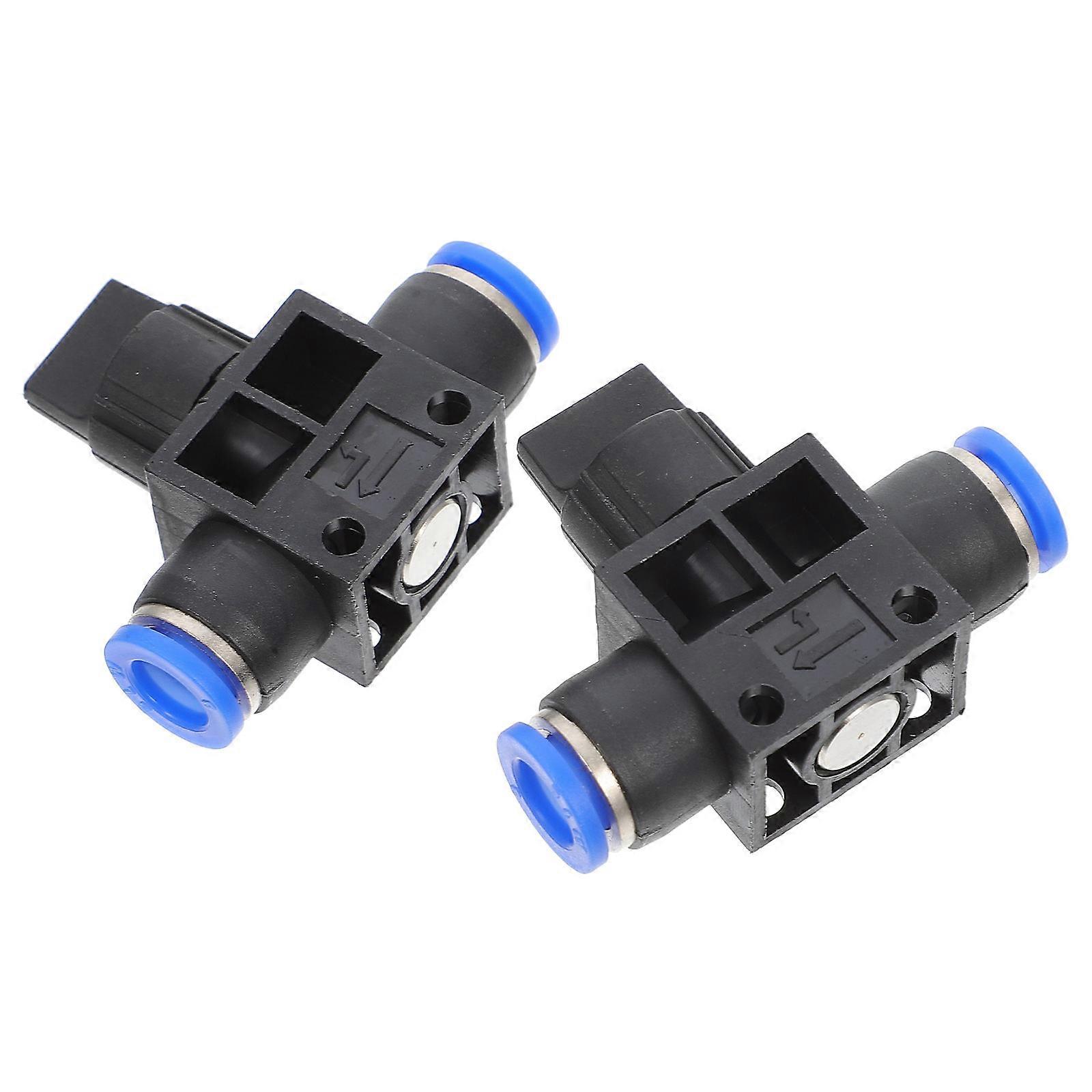 Valves Air Tube Joint Quick Connectors for Pipe Use 2Pcs Set