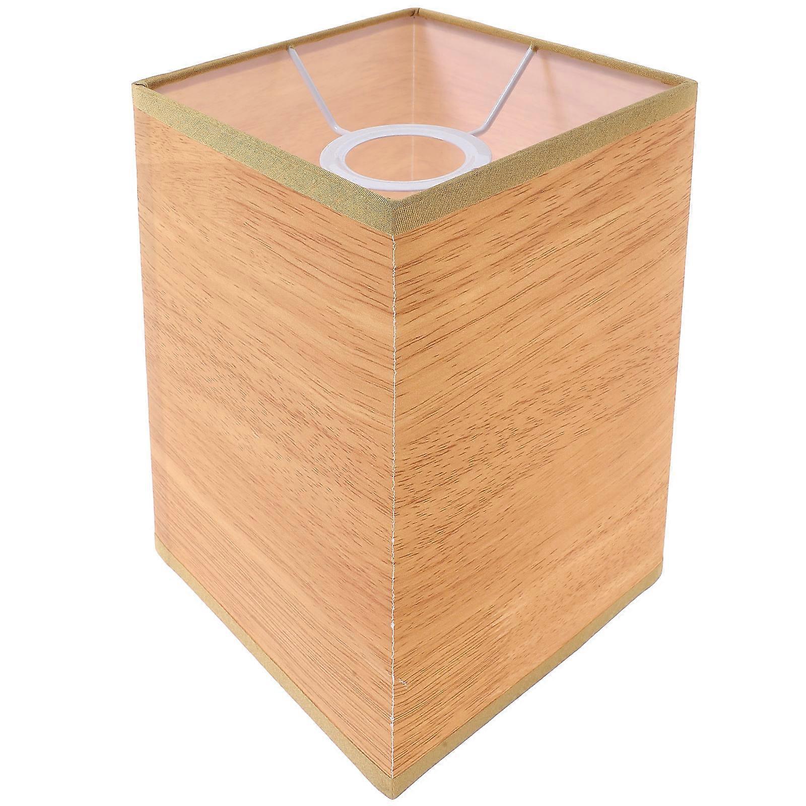 Lamp Shades Square Lampshade for Table Lamp Replacement 4Pcs Brown Cloth