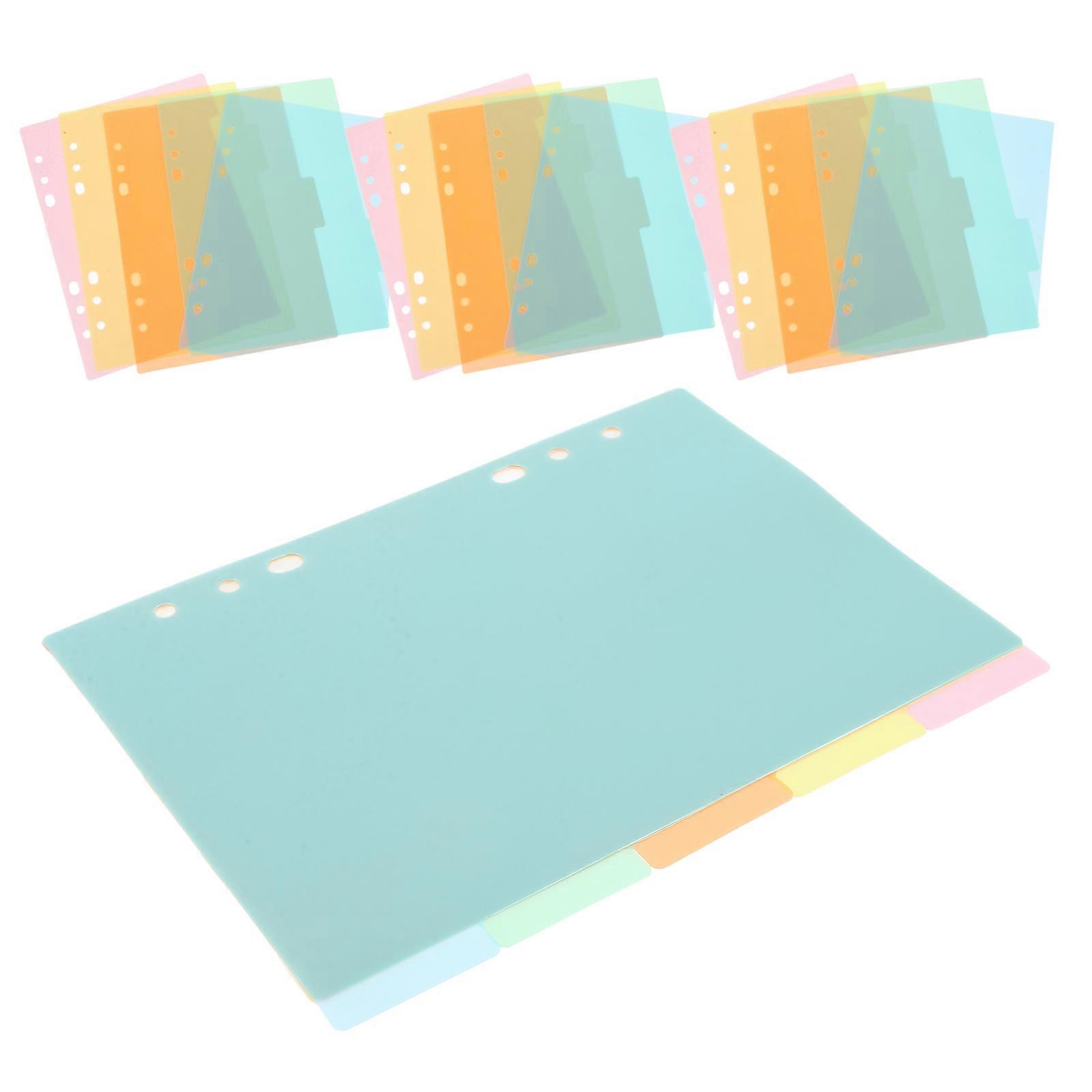 Loose Leaf Notebook Dividers Plastic Binder Dividers with Tabs 60Pcs