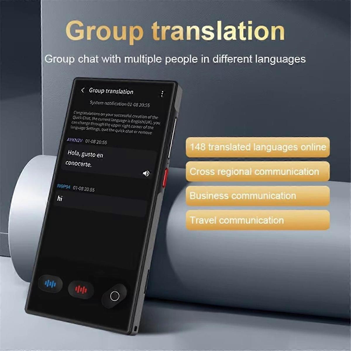 AI Language Translator Support ChatGPT Voice Instant Two-Way 148 Language Recording/Offline/Photo Tr