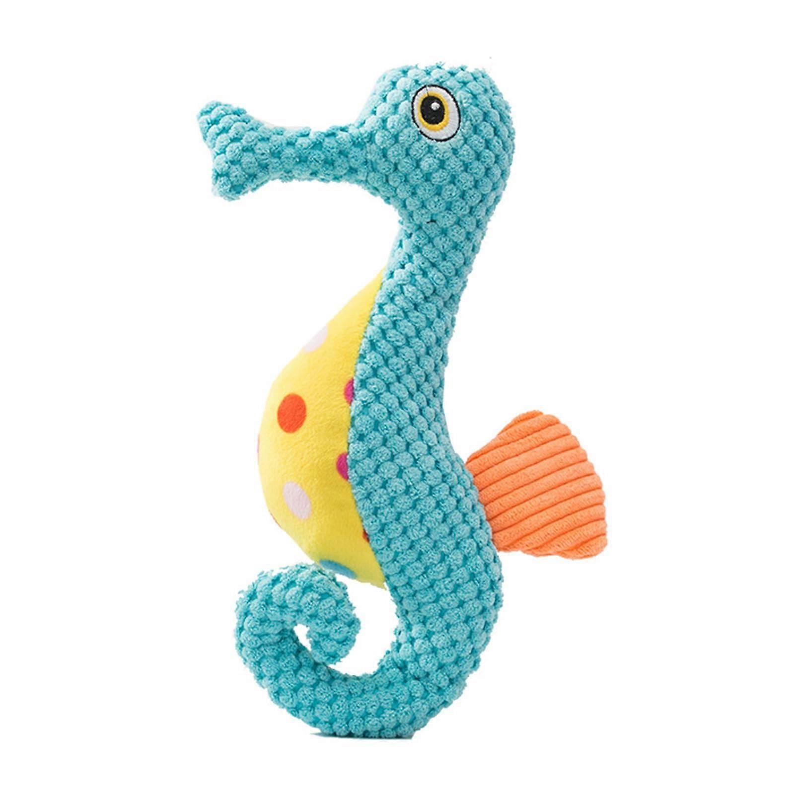 Pet Toy Hippo Plush Toy BiteResistant Chew Toy Interactive Squeaky Stuffed Toy For Small Medium Large Dogs 1 Piece