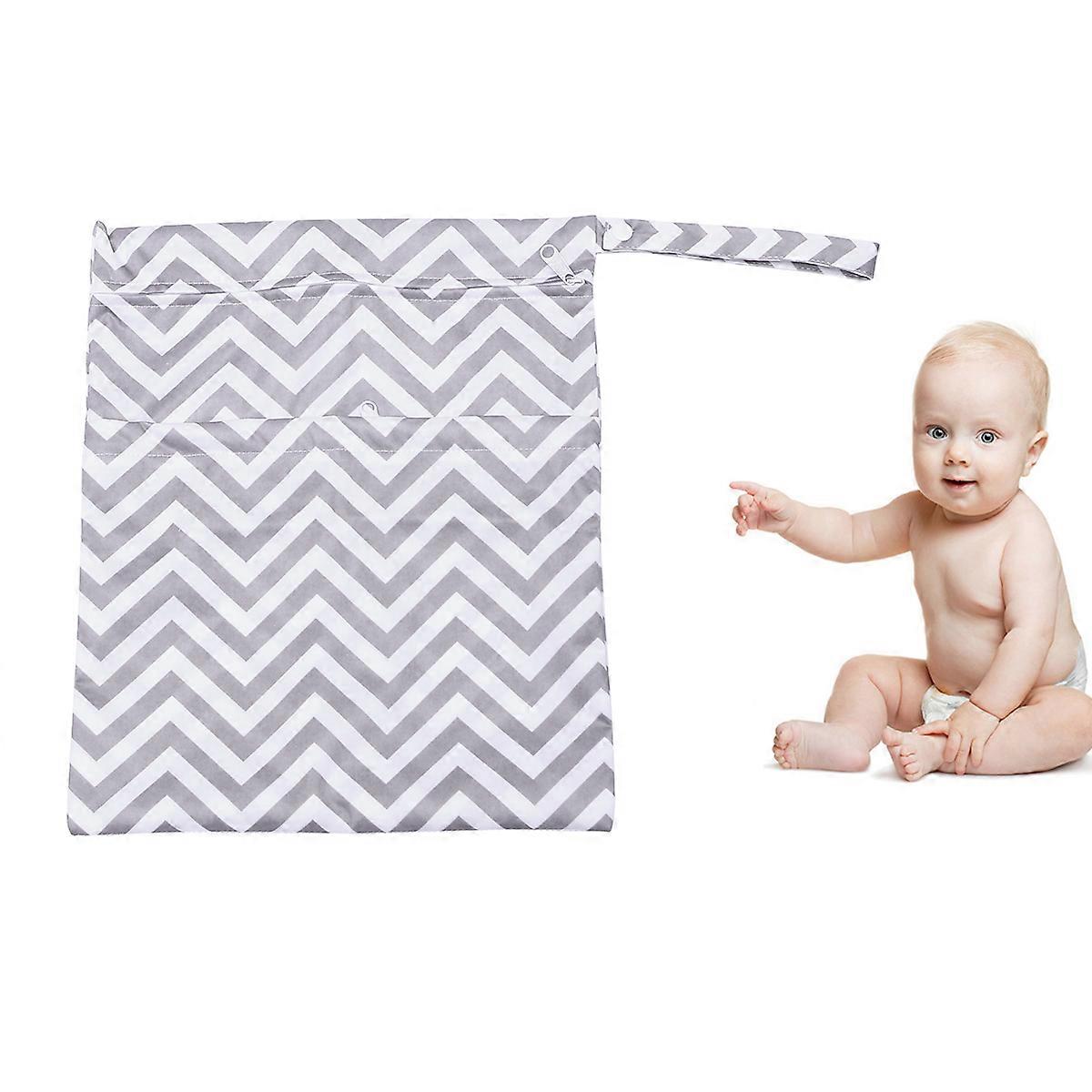 Diaper Bag for Storage 3Pcs Reusable Waterproof Infant Nappy Pouch