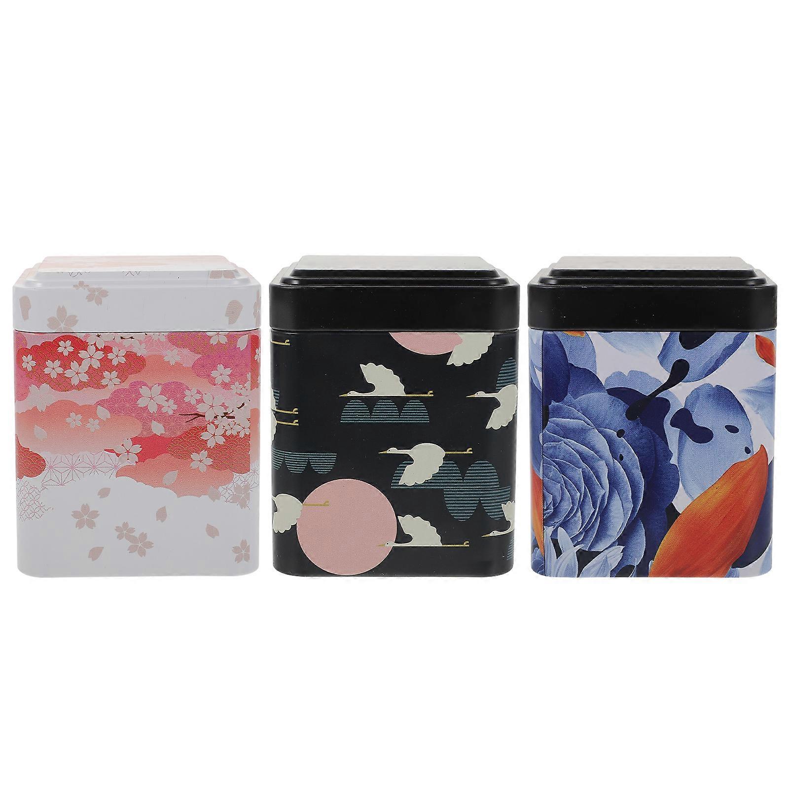 Assorted Color Tea Canisters 6 Pcs Containers For Daily Use Effective Sealing
