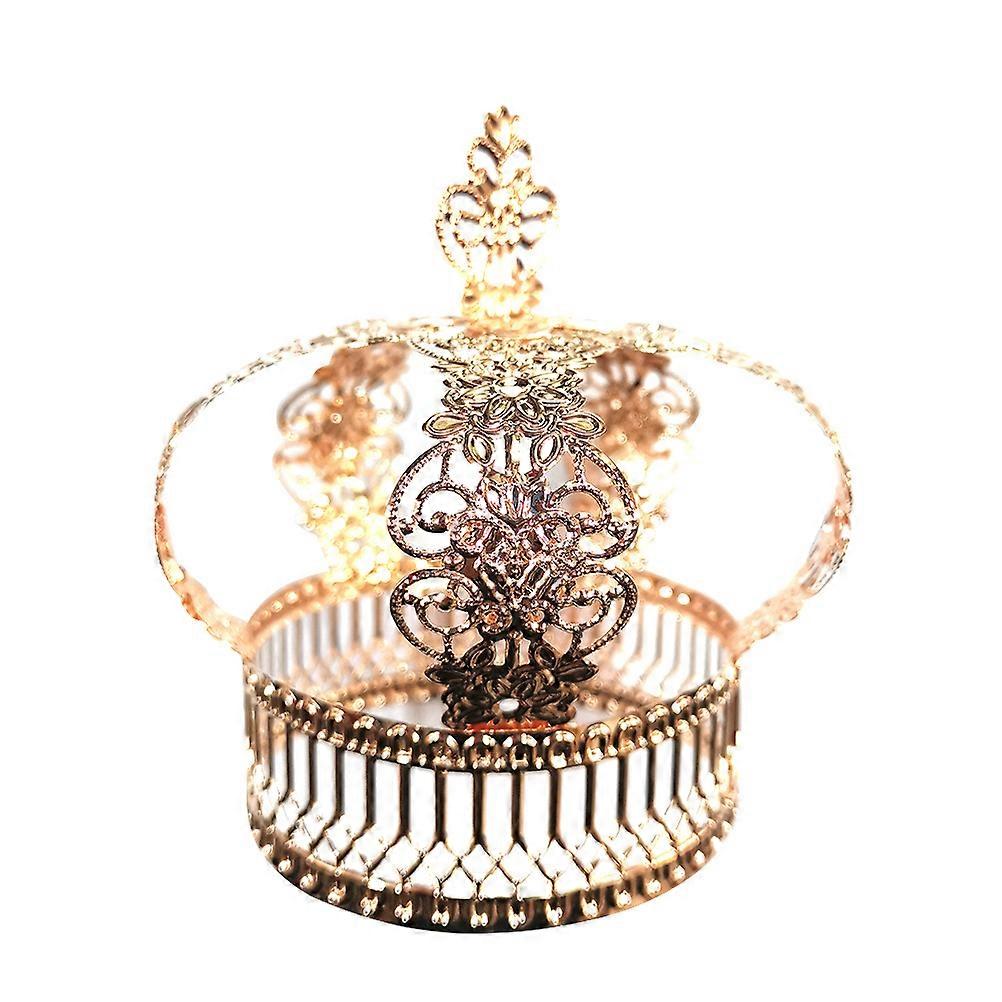 Party Cake Crown for Decoration 3Pcs Rose Gold Metal Cake Topper