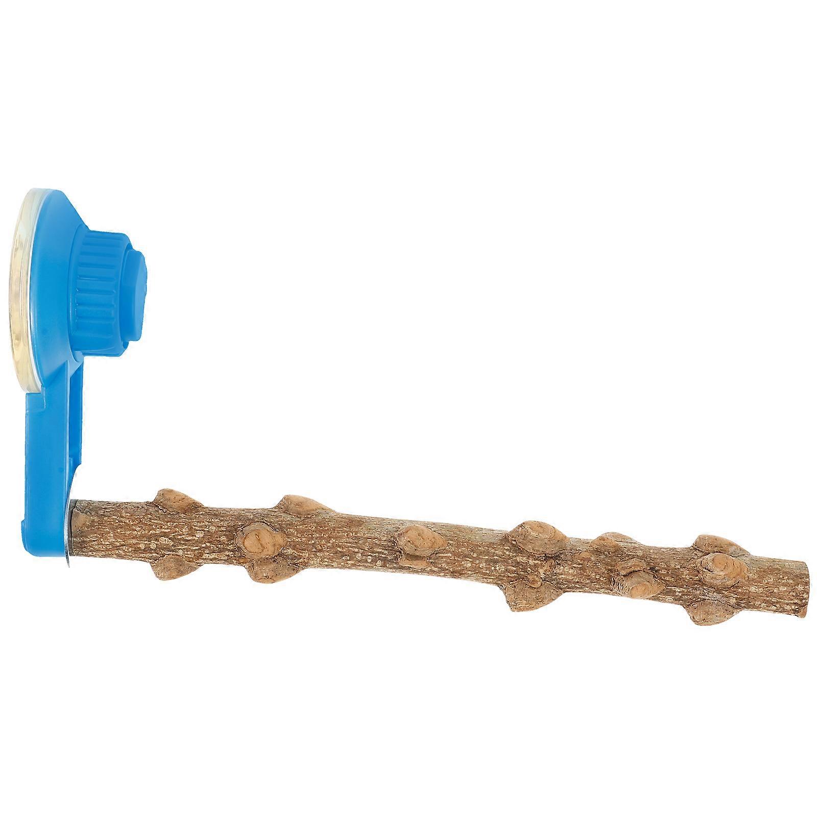 Compact Bird Stand Wooden Parrot Perch Multi 20.00X10.00X5.50cm Encouraging Exercises 1Set