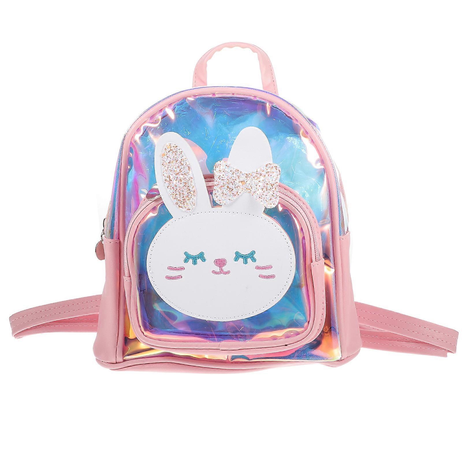 Kids Rabbit Backpack for School Use with 2Pcs Cartoon Rabbit School Bag