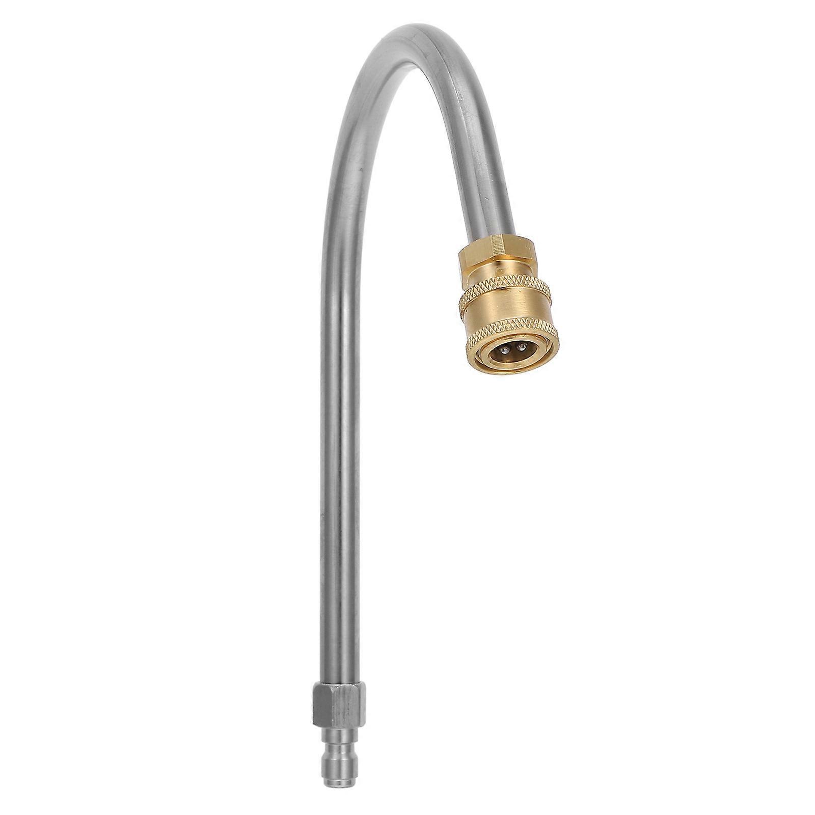 Pressure Washer Rod with Quick-Connect for Thorough Cleaning 2Pcs Silver