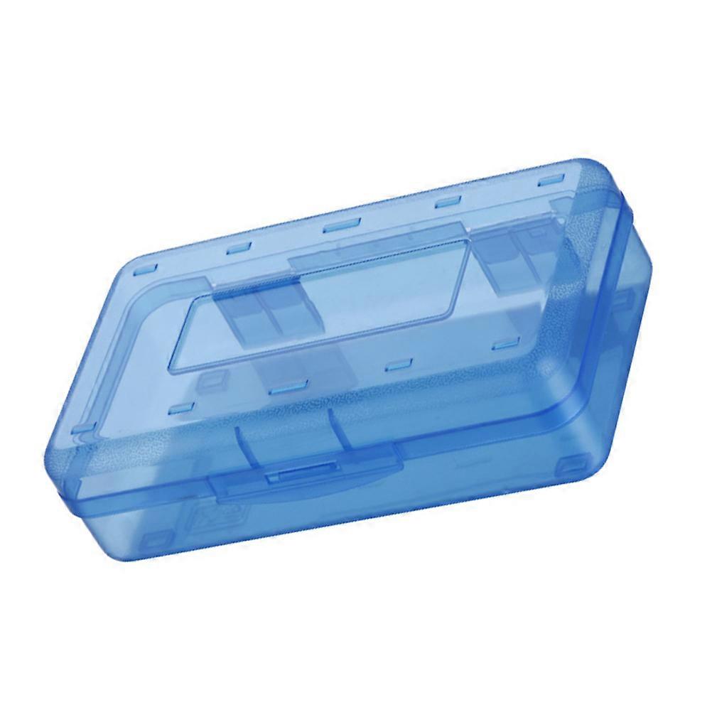 Plastic Pencil Case Pen Organizer Blue for Storage Use 4Pcs Set
