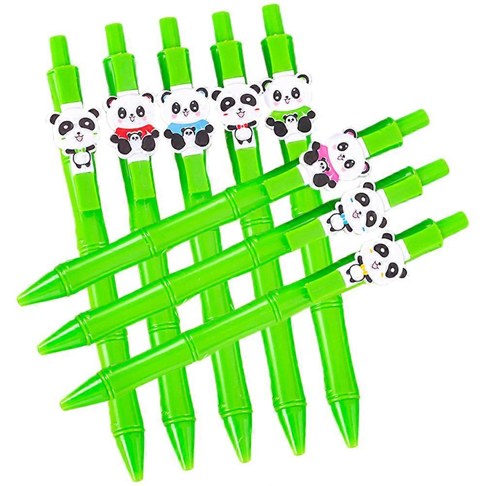 Ergonomic Writing Pens 32 Pcs For Office Workers And Students In Green Color Designed With Pandas For Enhanced Writing Experience