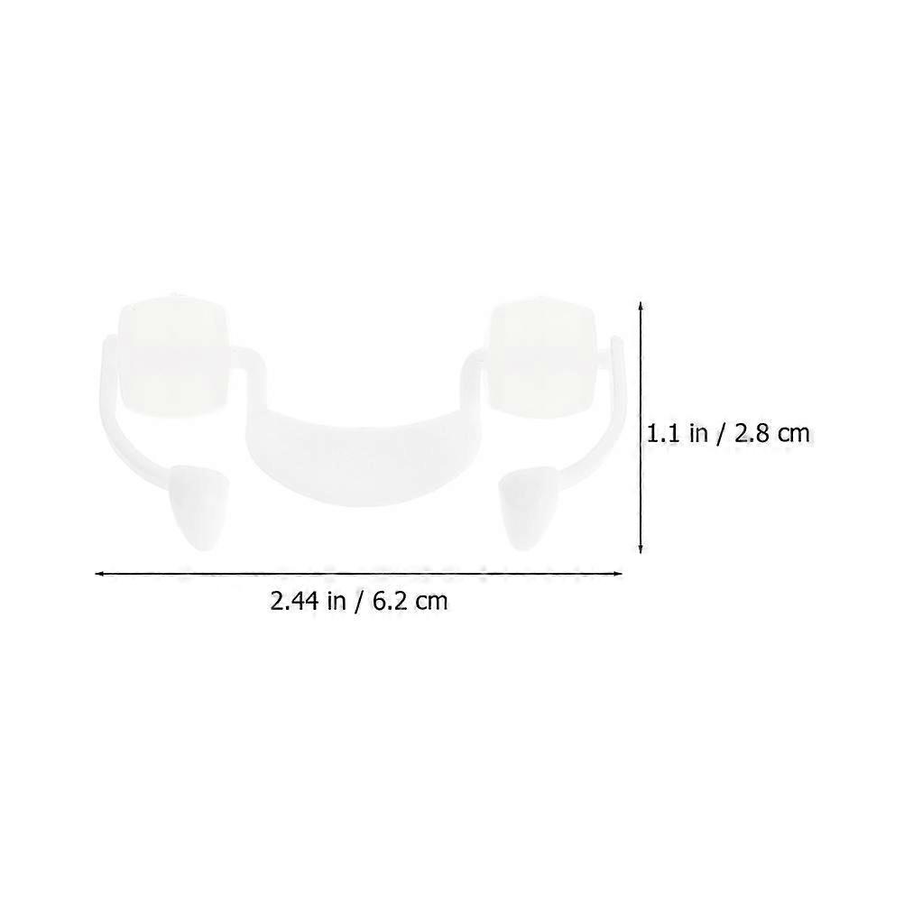 White Plastic Fake Teeth Retractable Fangs for Halloween 8Pcs Set