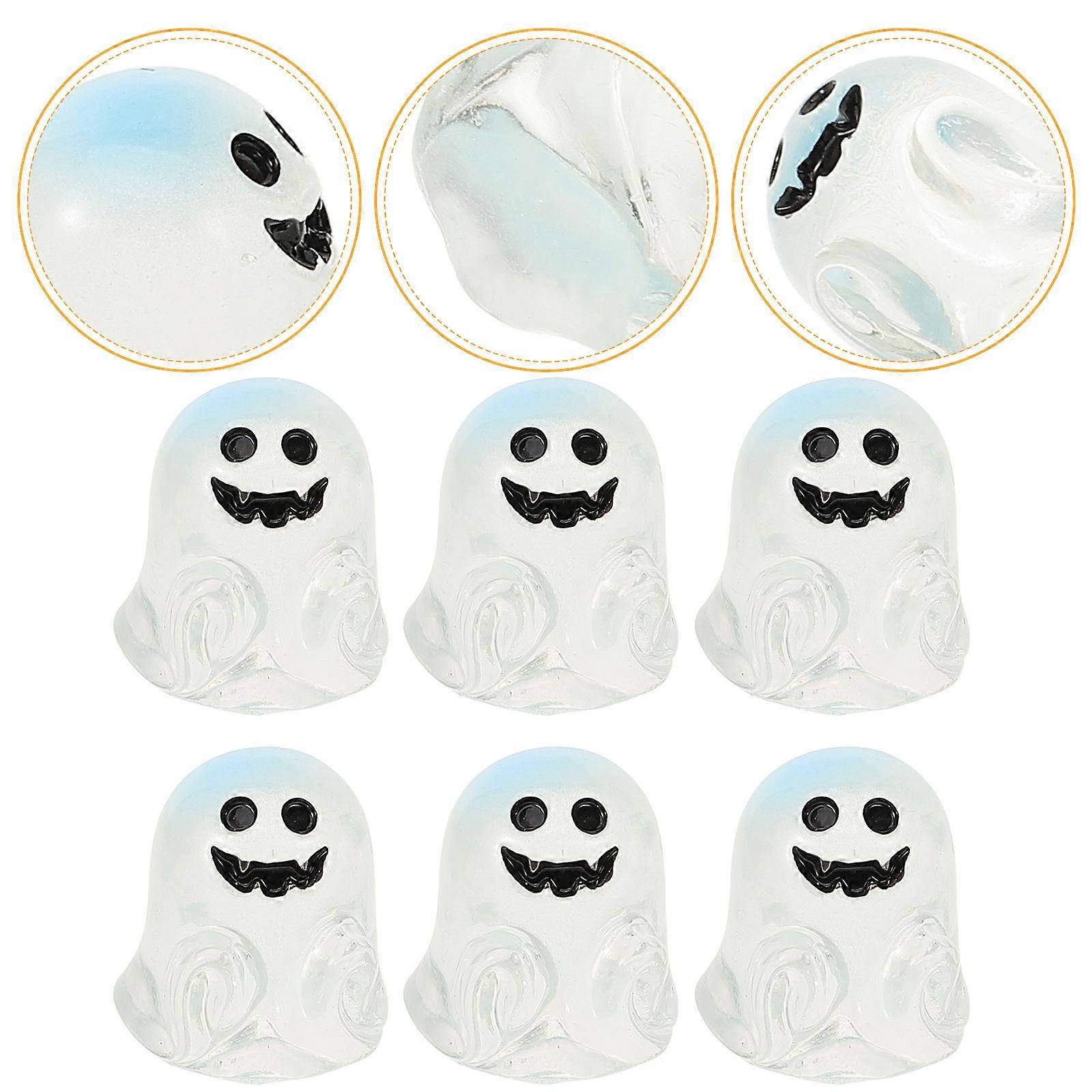 Chic Halloween Ghost Figurines Desktop Miniature Decor Holiday Decoration 10Set