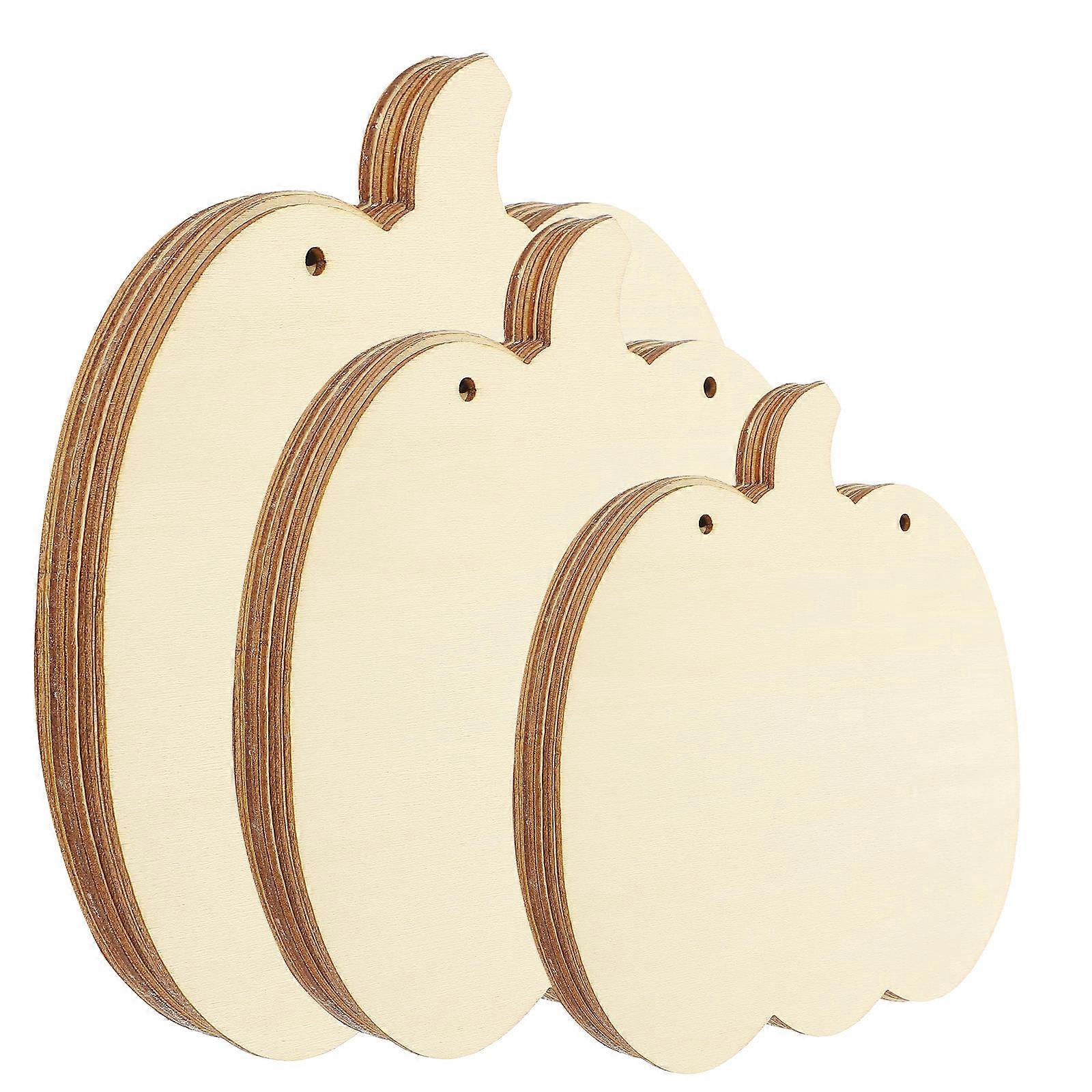 Wooden Pumpkin Embellishments for DIY Decor 24Pcs Assorted Color Craft