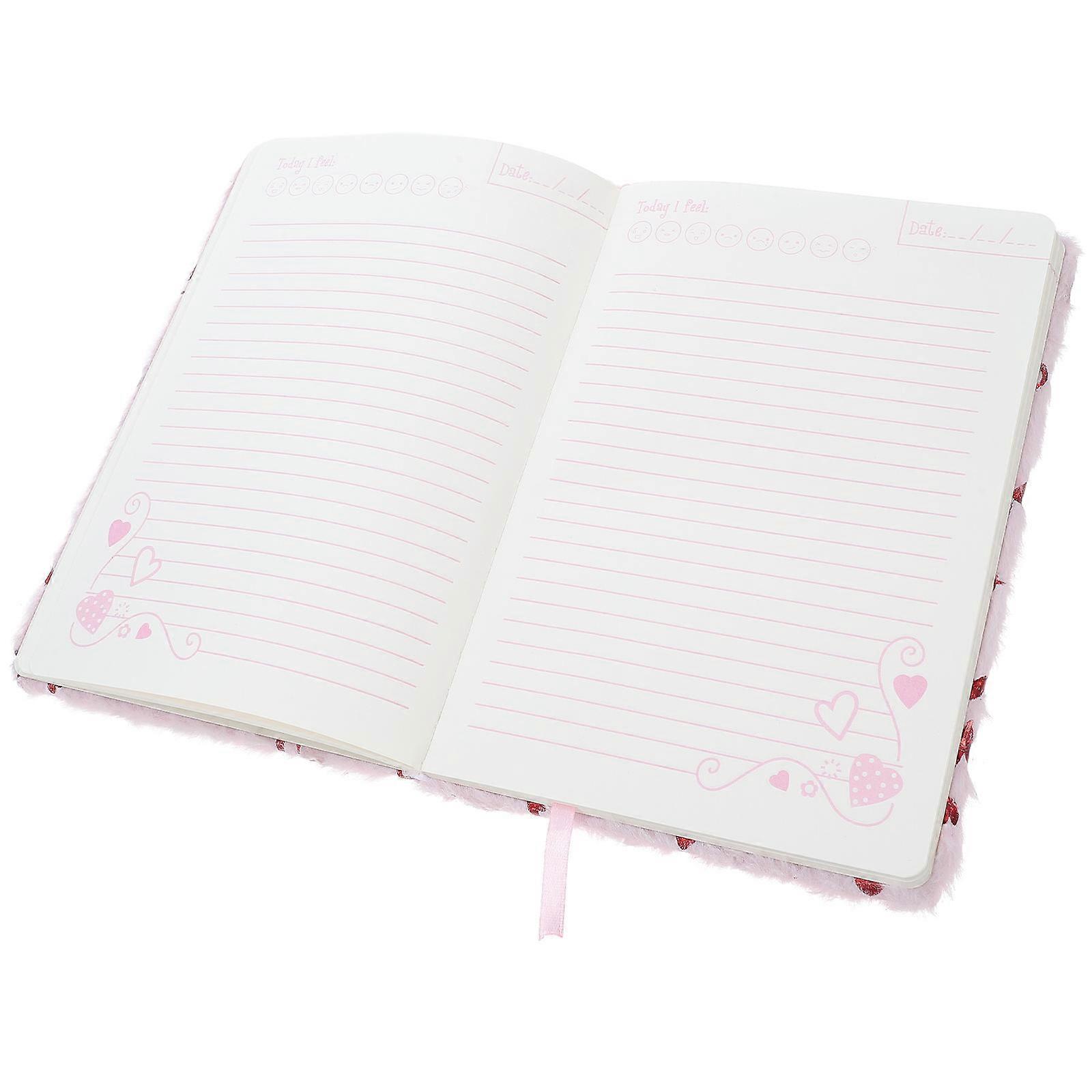 Work Notebook Organizer Planner Valentines Diary Book for Writing 2Pcs Pink