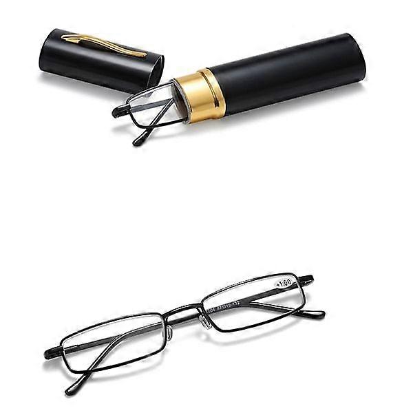 Effective and stylish reading glasses with prescription (+1.0-+4.0) Black 2 Black