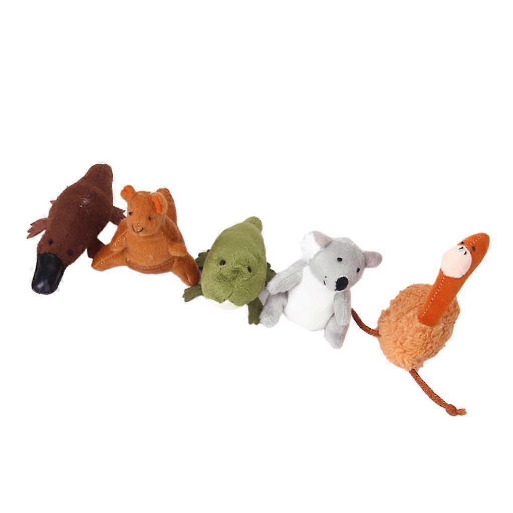 Set of Five Finger Puppets Featuring Australias Unique for Wildlife Cute and Interactive