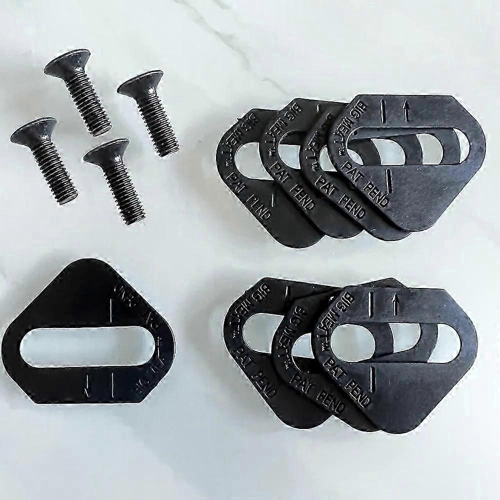 BikeFit Cleat Wedges for Shimano SPD-SL, SPD, ATAC, SpeedPlay, Crank Bros - 8 Pack Bike Fitting Kit