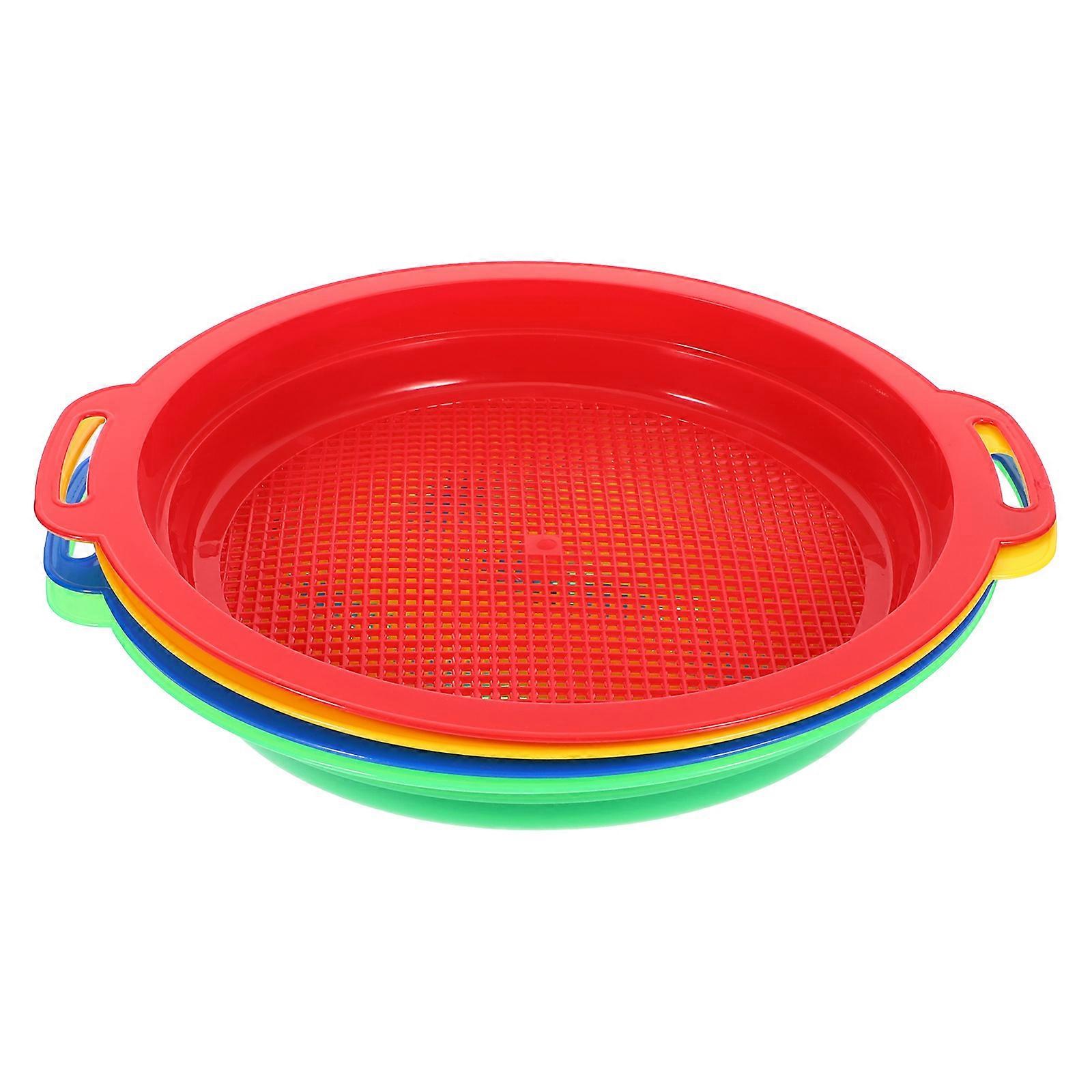 Plastic Sand Strainer Toy for Kids Playing 8Pcs Assorted Color Beach Plaything