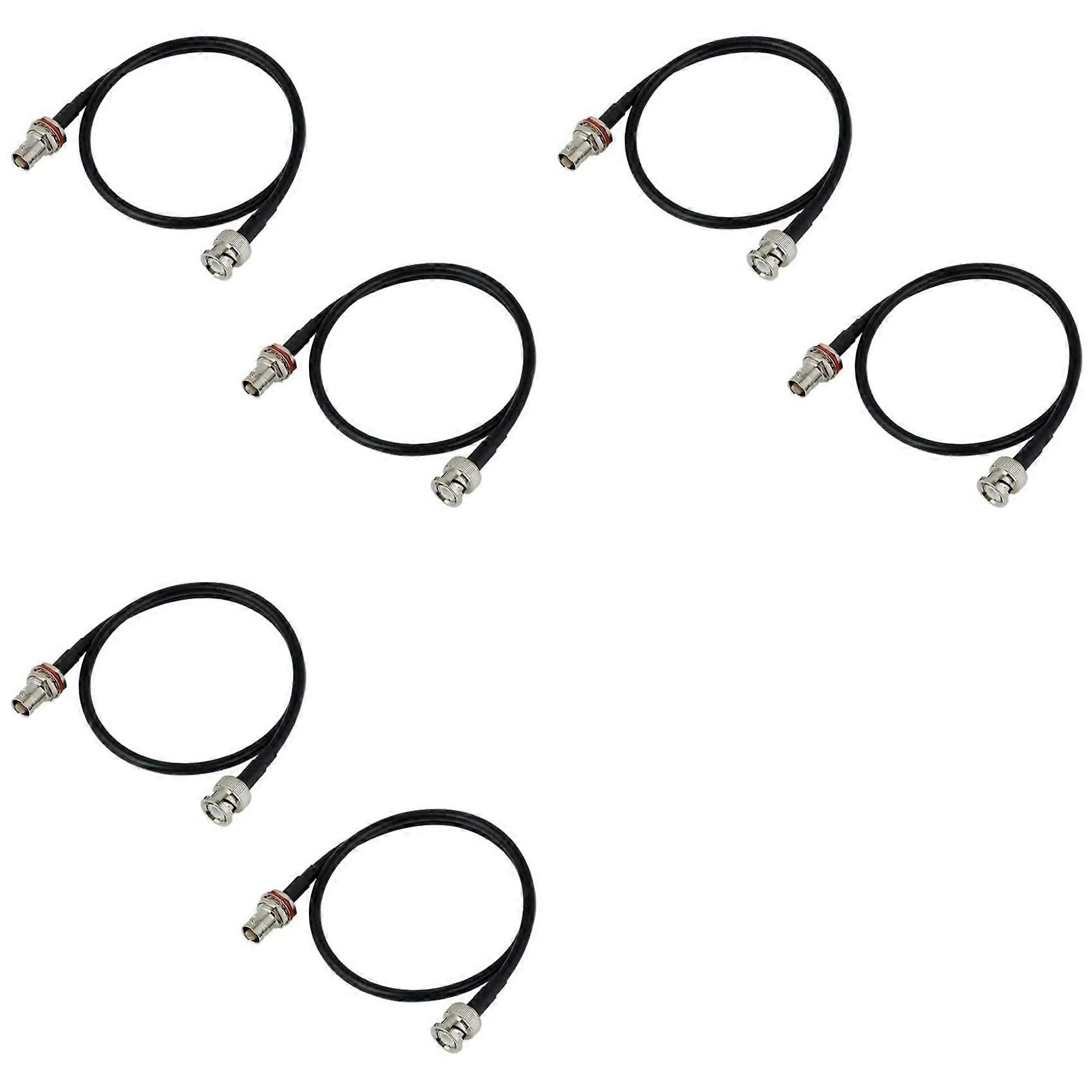 Wireless Microphone Antenna Extension Cable 2ft with BNC Connector, 6-Pack for Rack Mount Systems