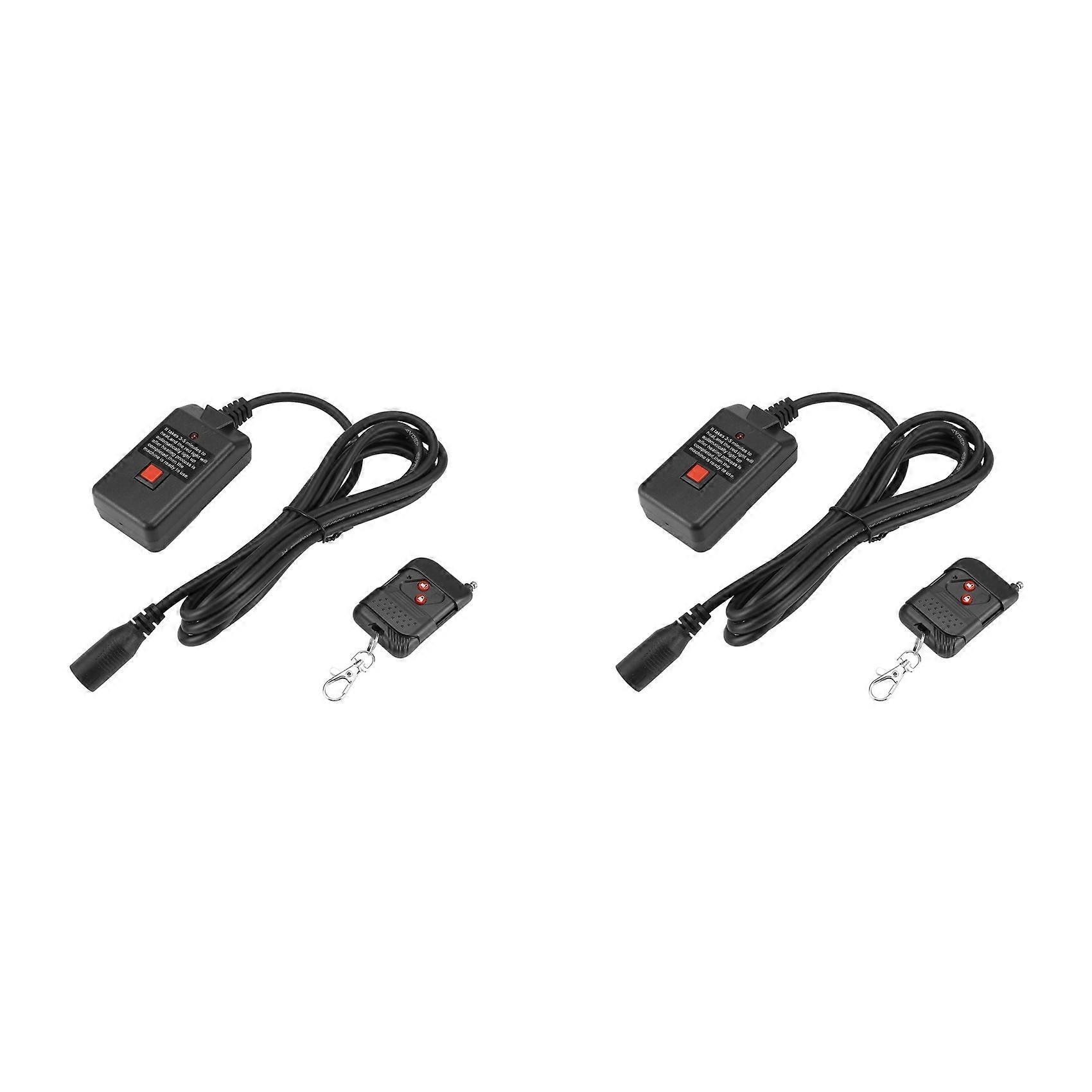 2X AC 90-240V Portable 3 Pins Wireless Remote Receiver for Smoke Machine DJ Stage Receiver Fog 400W 500W 900W 1500W A