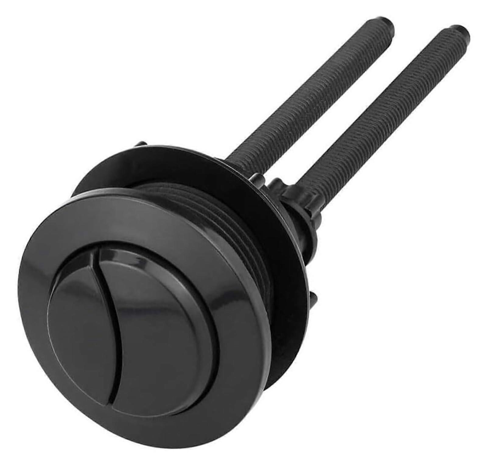 Toilet Cistern Push Button Black 38mm 1.5 Inch Dual Flush Round Head for Toilet Water Tank  1pc