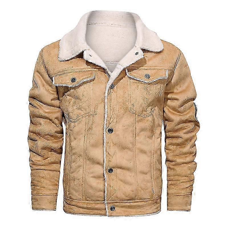 2025 Men's Sherpa Lined Jacket Warm Trucker Jacket