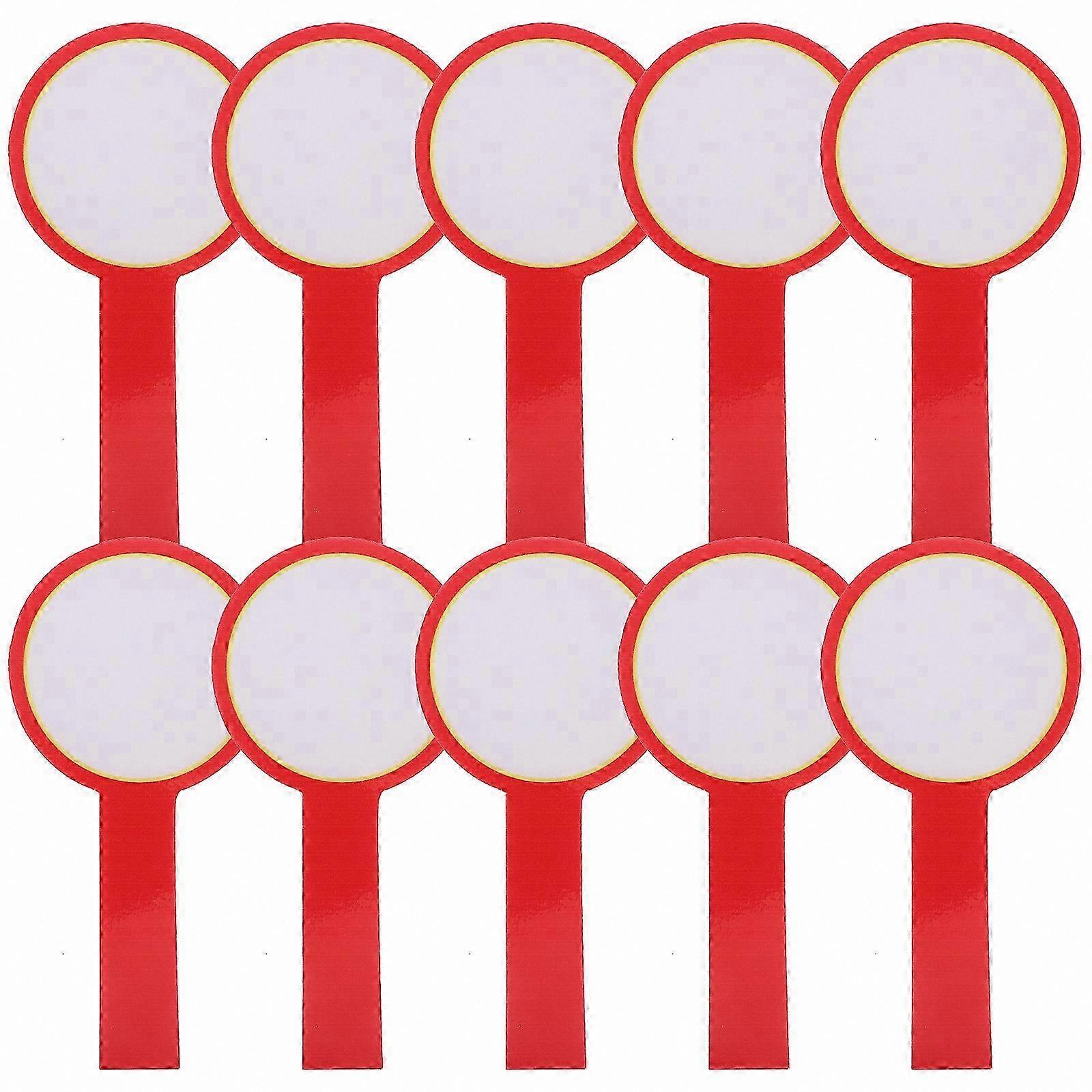 10 Pack Dry Erase Paddles for Scoring and Answering Reusable Handheld Boards for Classroom or Office Use