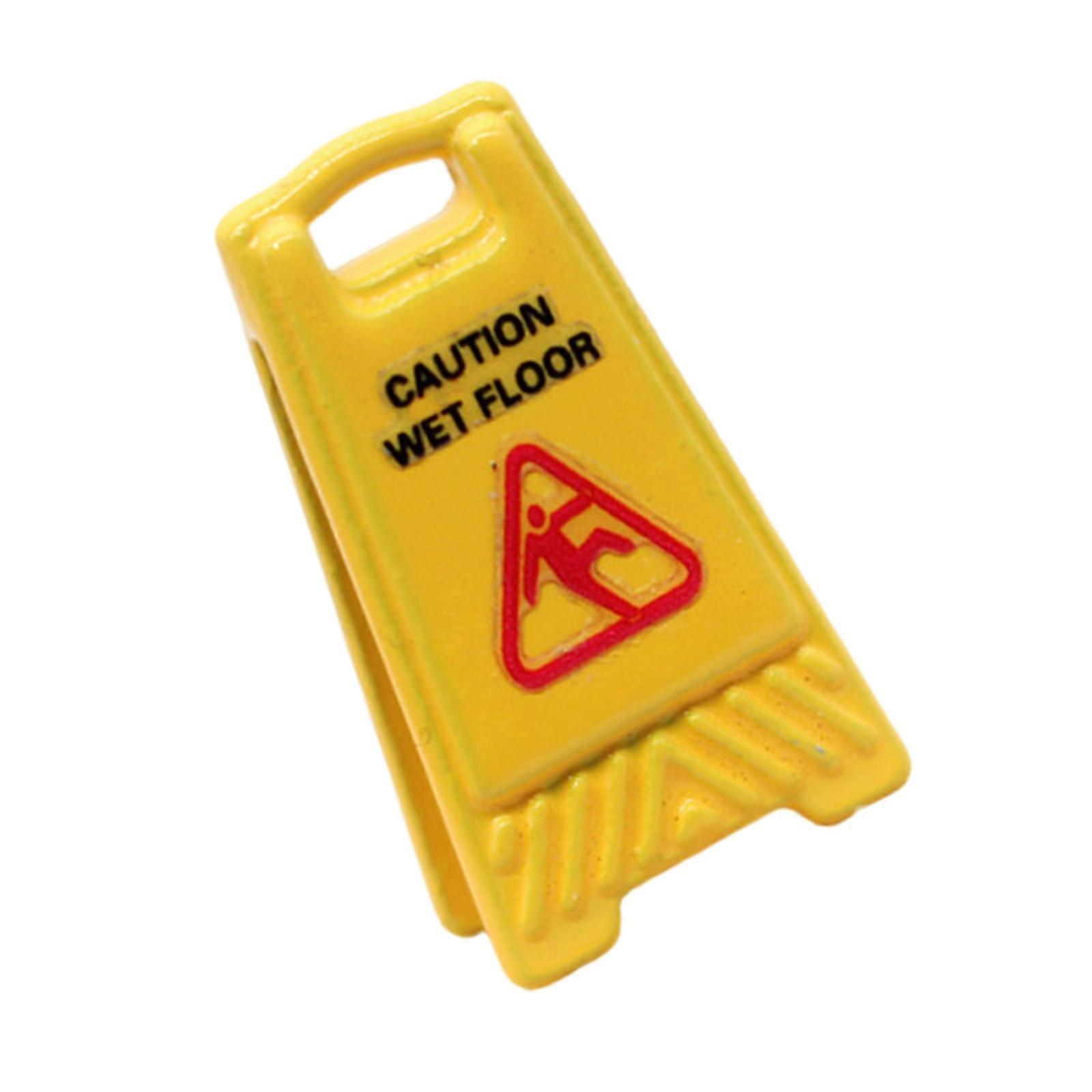 Realistic Doll House Caution Sign Warning Sign Model Figure For Doll House Miniature Scene Building Craft Project Decors Multicolor