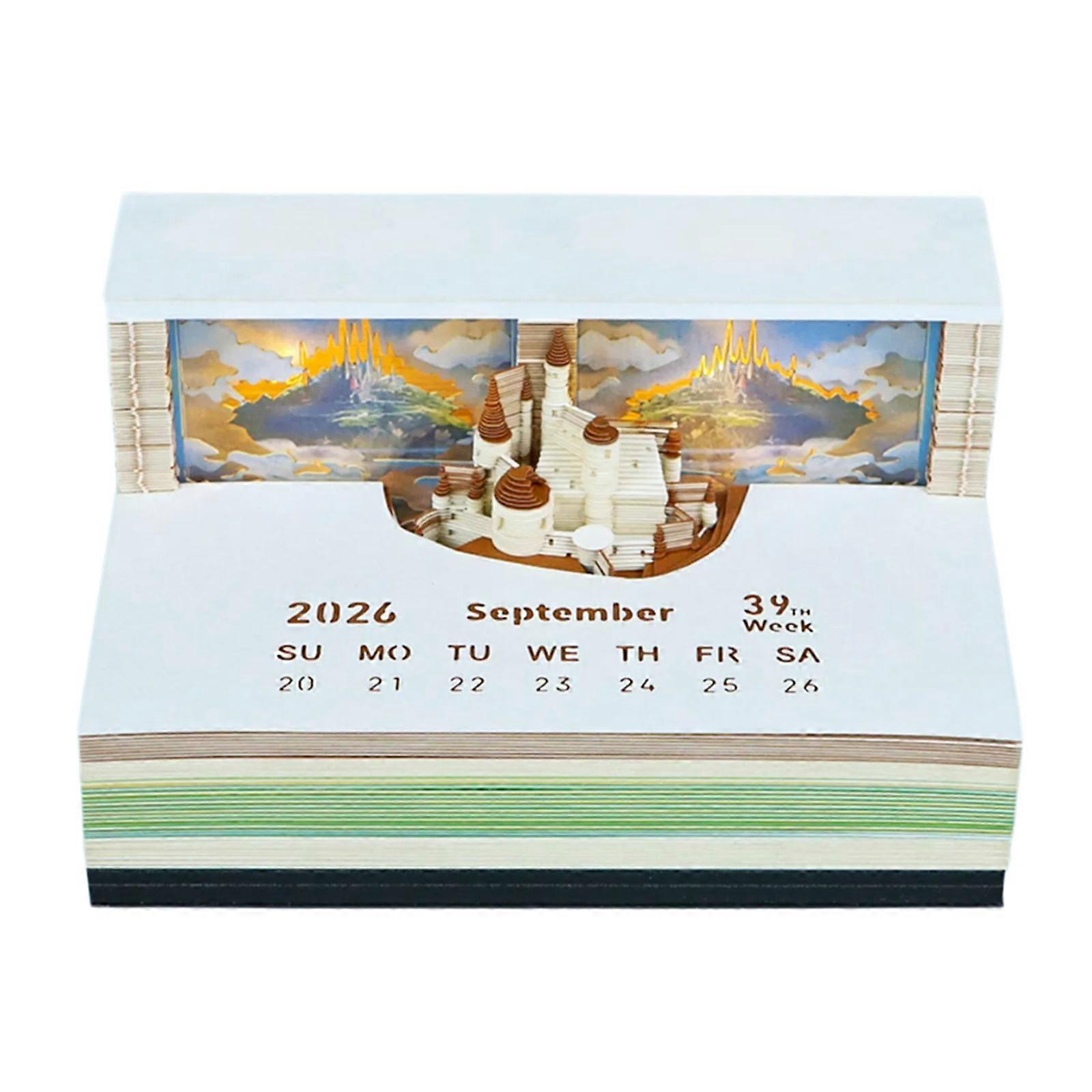 Portable Heaven Alcazar Desk Calendar Battery Powered Illuminated Pocketbook For Night Use Multicolor