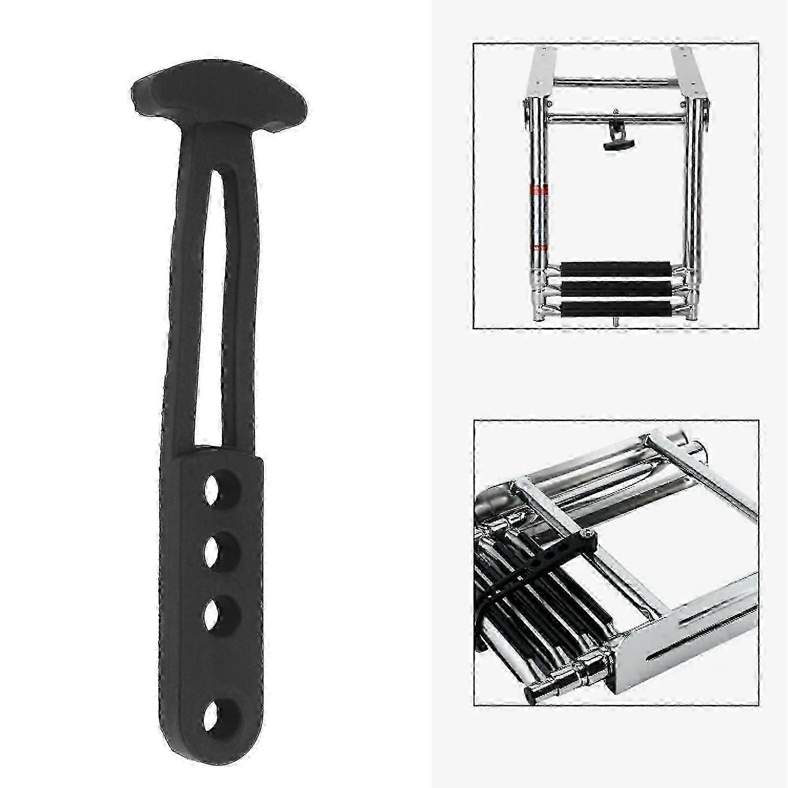 Boat Telescoping Ladder Rubber Strap Marine Secure Retaining Latch Band for Pontoon Yacht Roof RV 2 3 4 Steps Telescoping Ladder Adjustable 