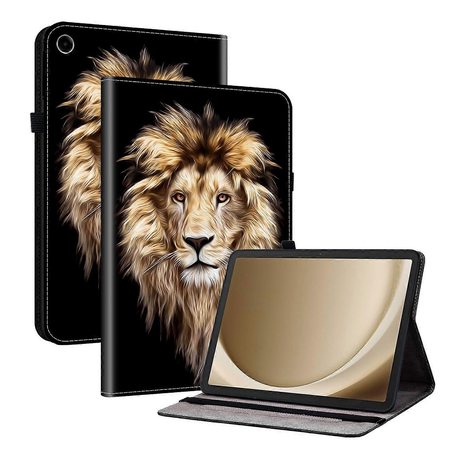 For Samsung Galaxy Tab A11+/A11 Plus Leather Case Pattern Printed Stand Tablet Cover with Card Slots