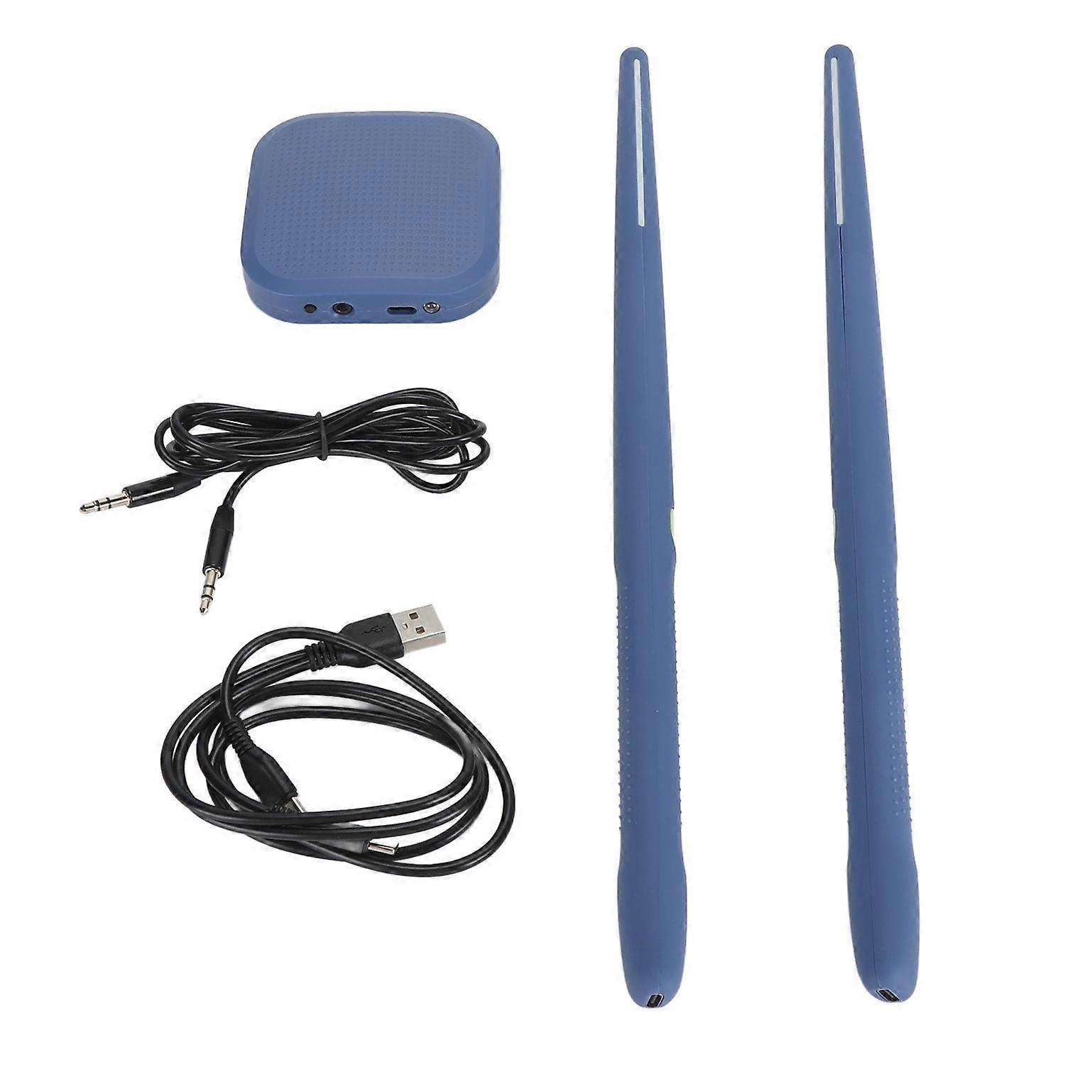 Electric Air Drum Set 3D Motion Sensing Portable RGB Virtual Drum Kit with Drumsticks 8 Sounds Bluet