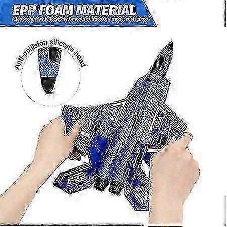 RTF F-22 Raptor Remote Control Plane - 2.4GHz 6-Axis Gyro RC Airplane with Lights