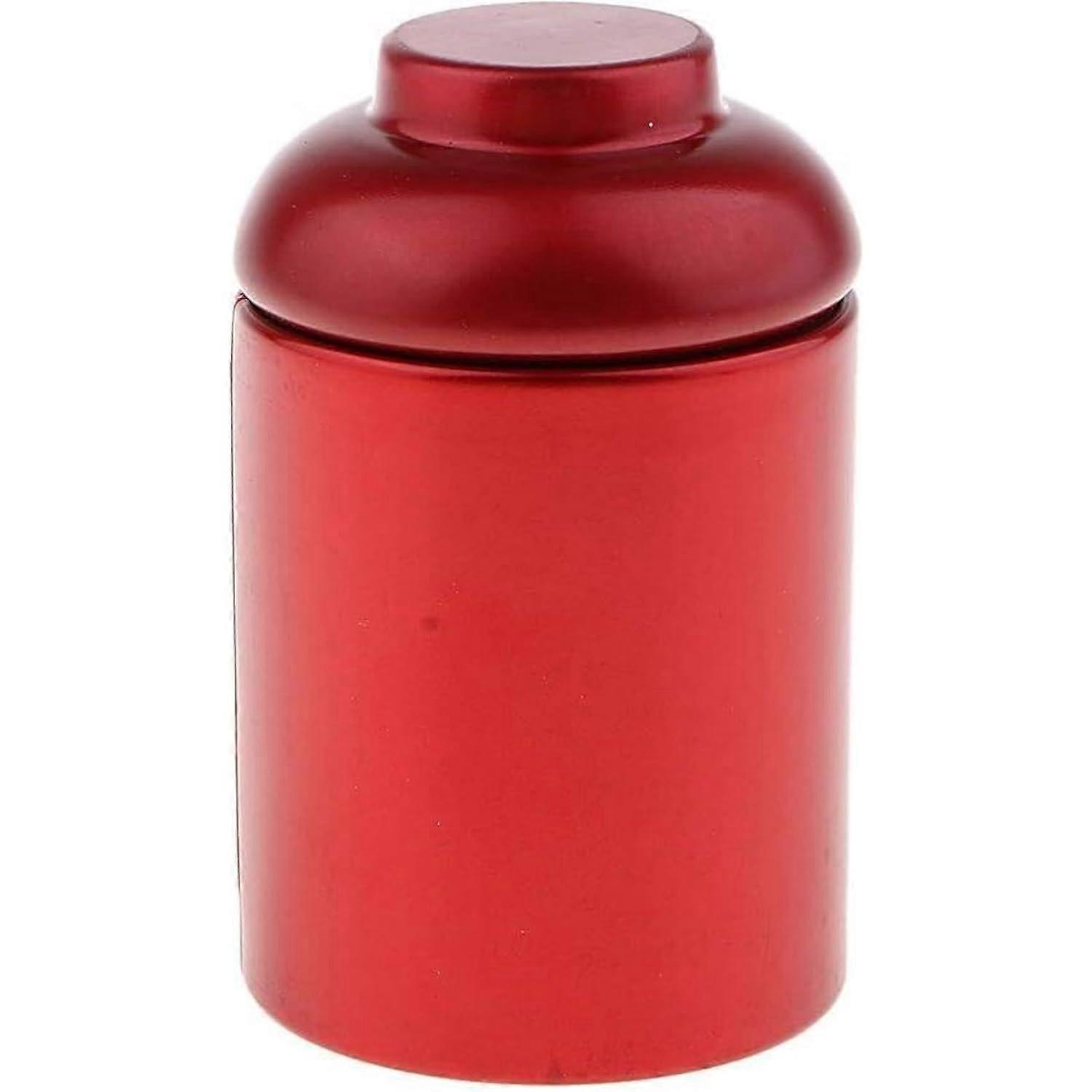 Airtight Lid Tea Storage Canister Metal Tea Coffee Sugar Caddy