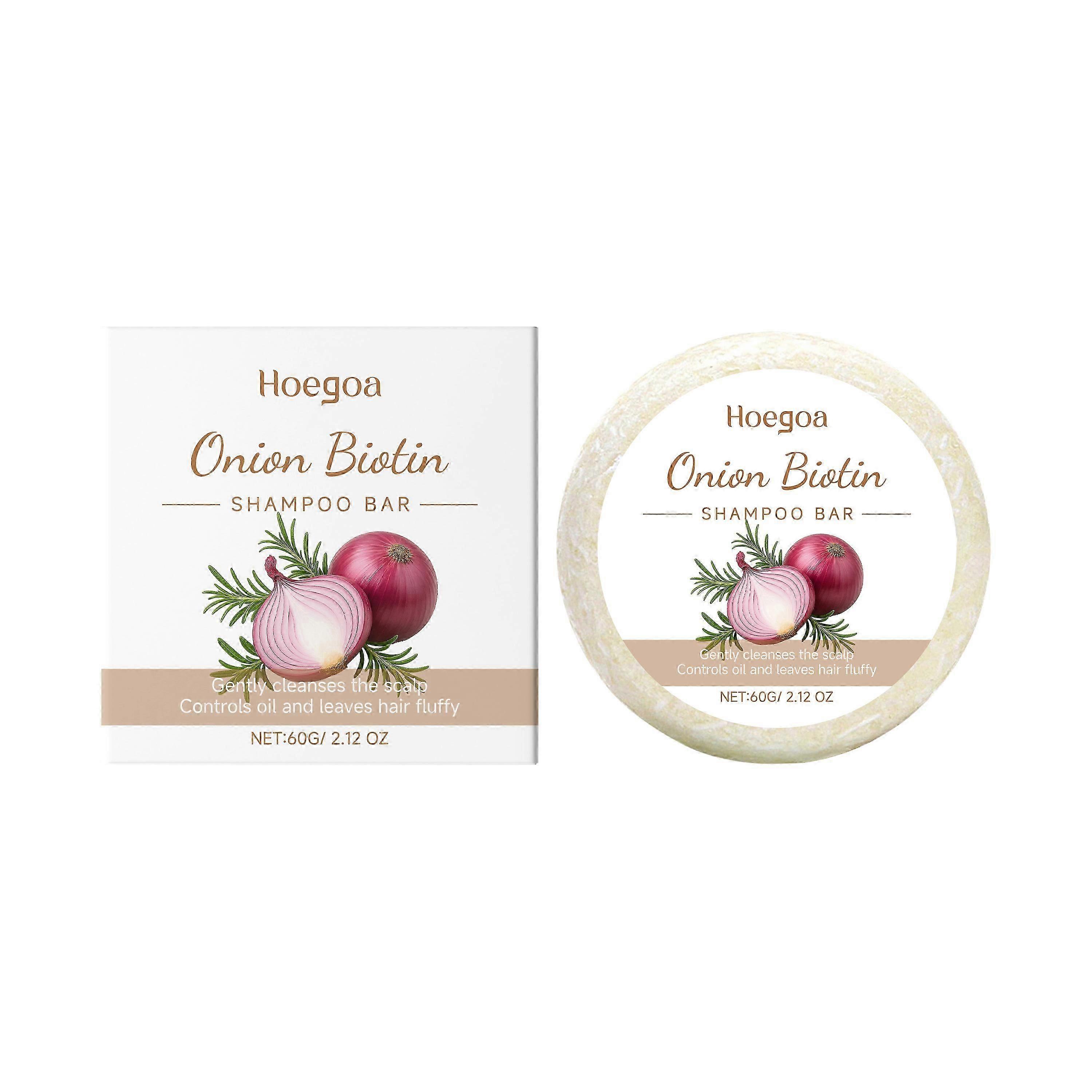 Hoegoa Onion Biotin Shampoo Soap Freshing And Moistrurizing Daily Gentle Cleaning Fluffy Soft Hair Care