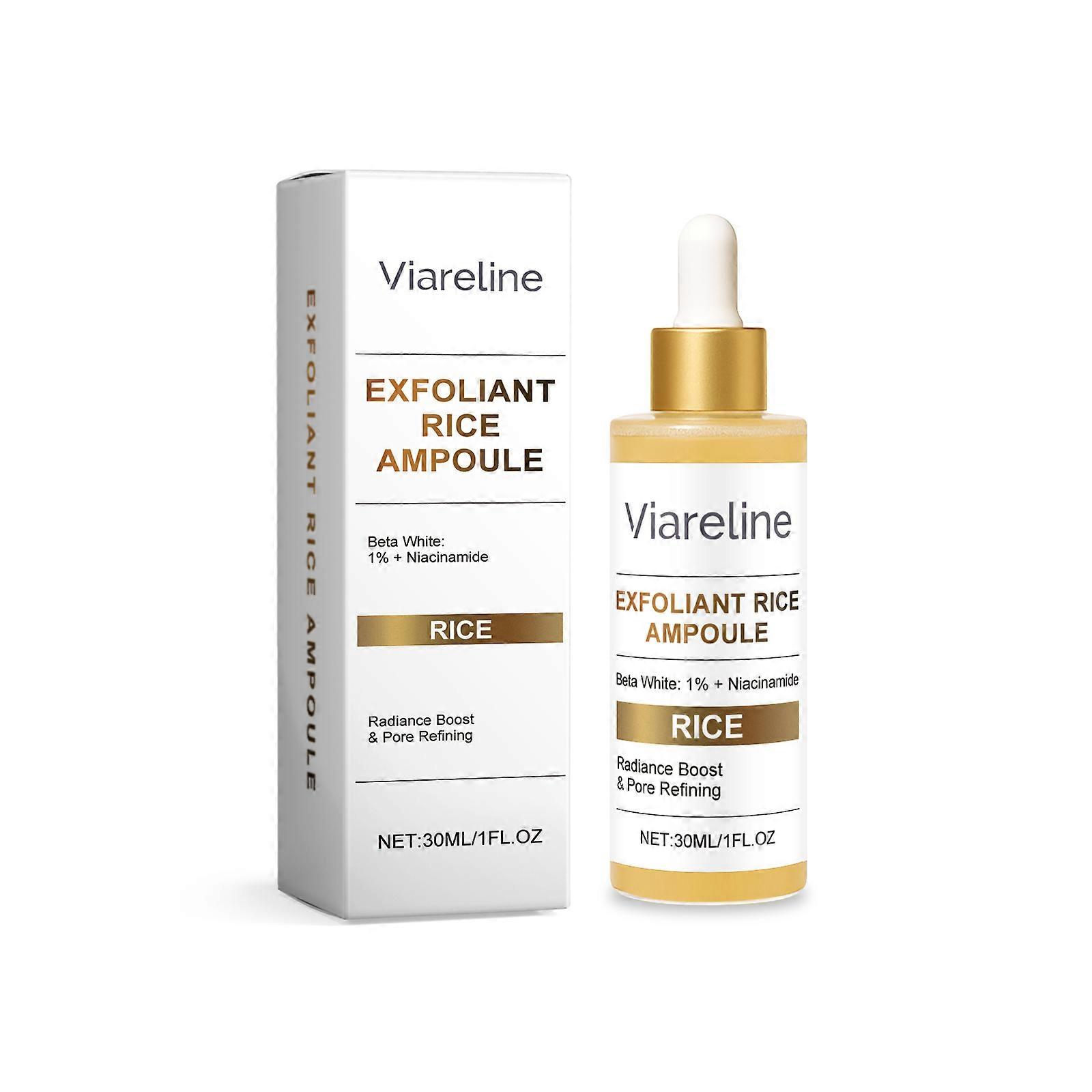 Viareline Exfoliating Rice Essence, A Gentle Hydrating, Moisturizing, Fine And Pore-Shrinking Essence