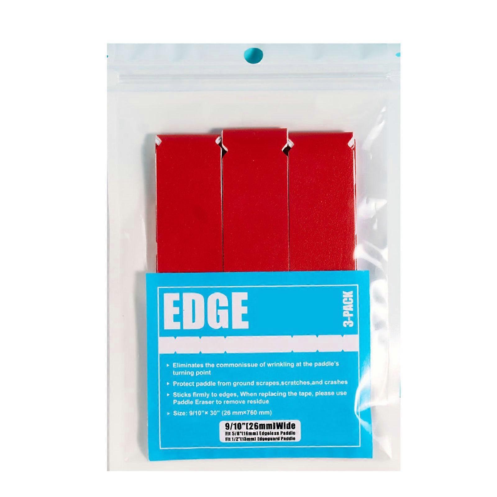 3Pcs Pickleballs Paddles Protection Tape Racket Edge Protection Tapes Paddles Head Edge Guard Protector Easy to Install  Red 76x2.6cm