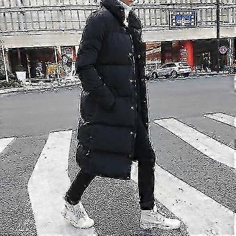 Herre lang dunjakke frakke Luksus Vinter Solid Sort Parkas Mænd Plus Størrelse 4xl Tyk Varm Slim Fit Mandlig Overfrakke
