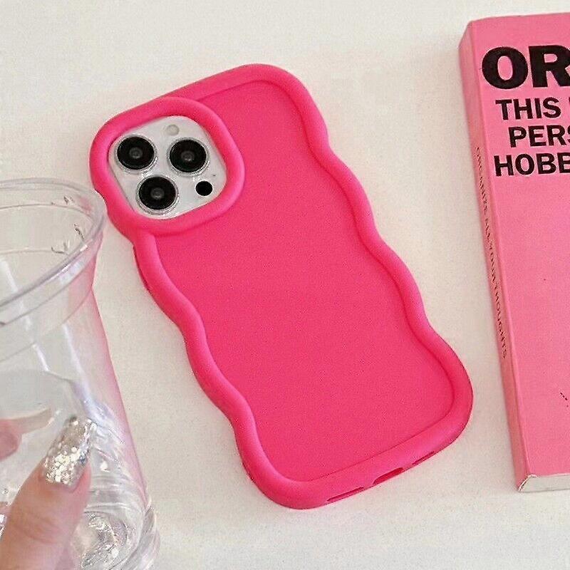 For iPhone 16 15 17 Pro Max 14 13 12 11 Wavy Pattern Silicone Phone Case Cover