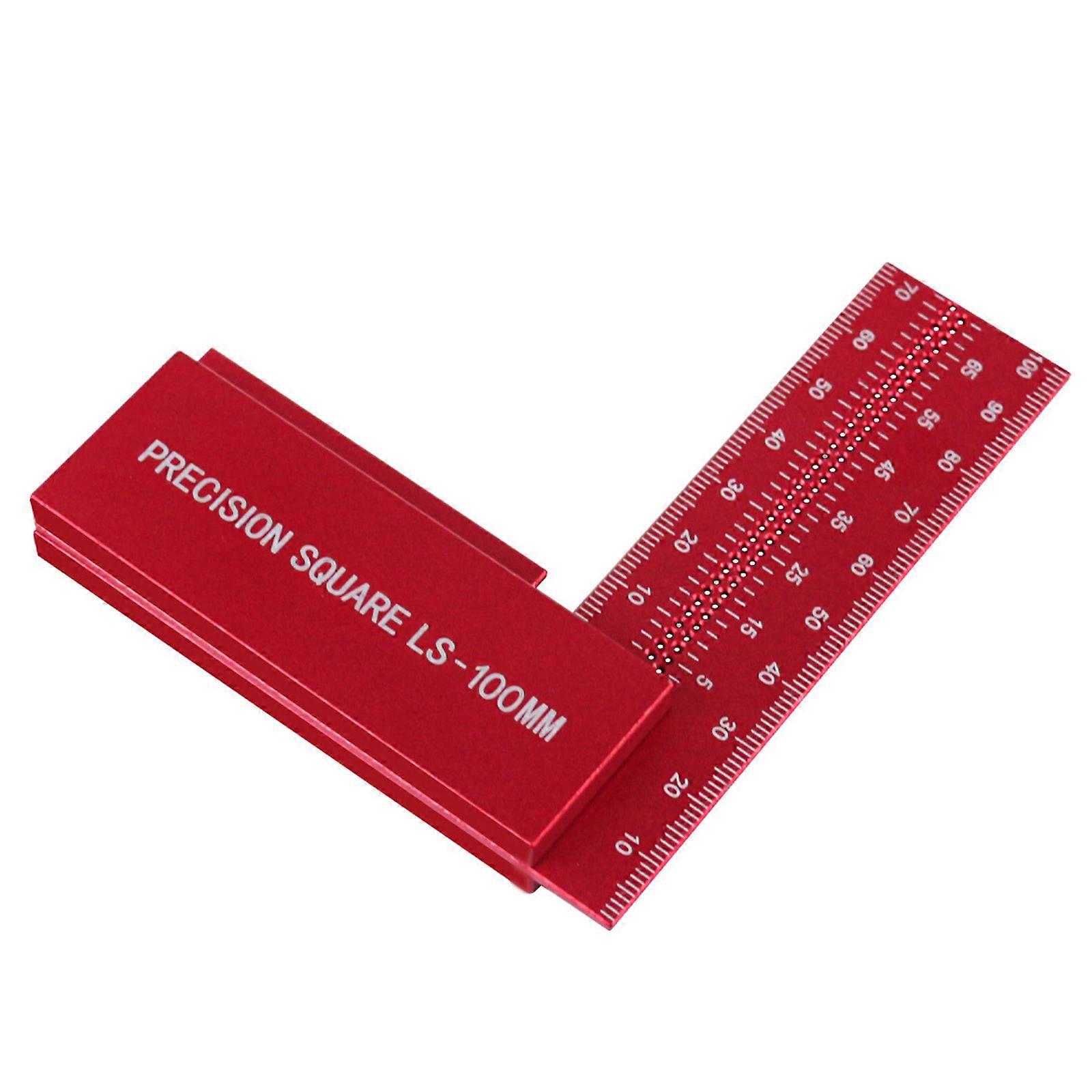 Aluminium L-Type Scribing Ruler Marking Gauges Woodworking Square Ruler Drawing Ruler Crossed Calibration Ruler Multicolor